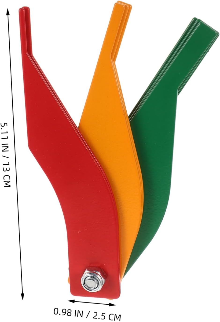 Generic 1 Set Automotive Measuring Tools Brake Pads Brake Drum Measuring Tool Brake Thickness Gauge Brake Tools Brake Fluid Test Strips Brake Lining Thickness Gauge Brake Pad Gauge Steel image number 5