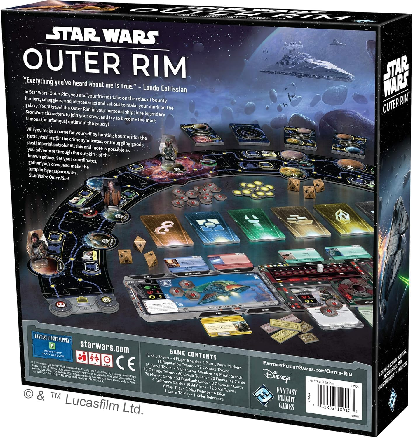 Fantasy Flight Games FFGSW06 Star Wars Outer Rim Board Game image number 4