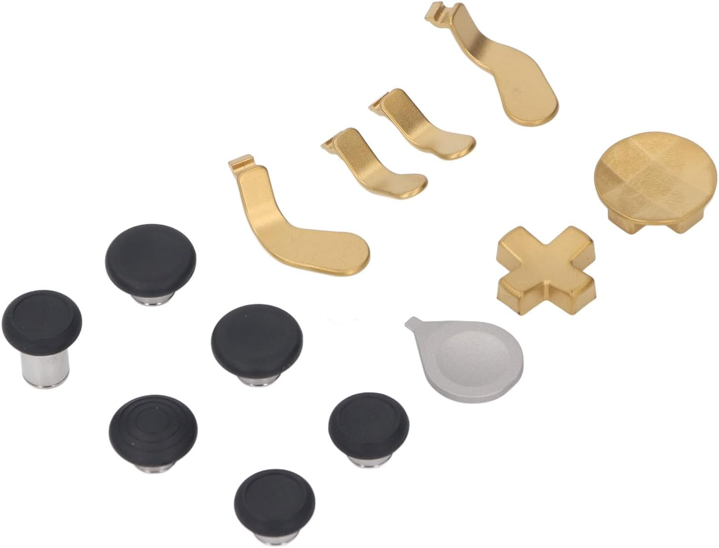 Controller Paddles for Elite Series 2, Controller Accessory Set with Customizable Thumbsticks, D Pad, Paddles and Tool for Enhanced Gaming Experience, Easy to Replace (Silver)