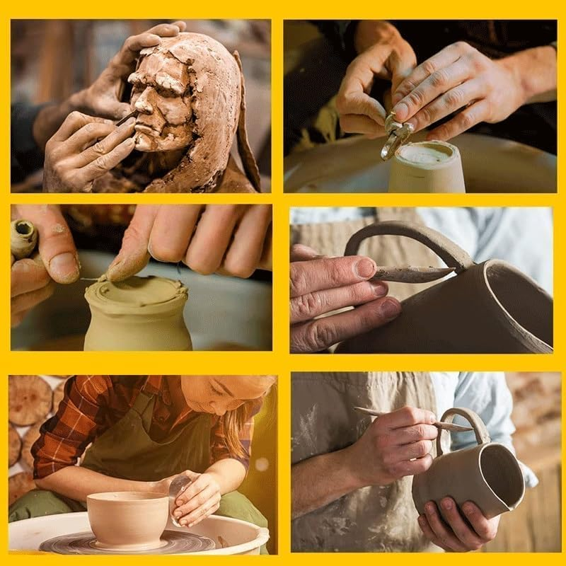 Pottery Tools Clay Sculpting Tools, 27 PCS Pottery Clay Sculpting Tool,Clay Tool Pottery Tool Polymer Clay Sculpting Tools,Clay Sculpting Tool Pottery Carving Tool, Clay Sculpting Carving Pottery Tool image number 4