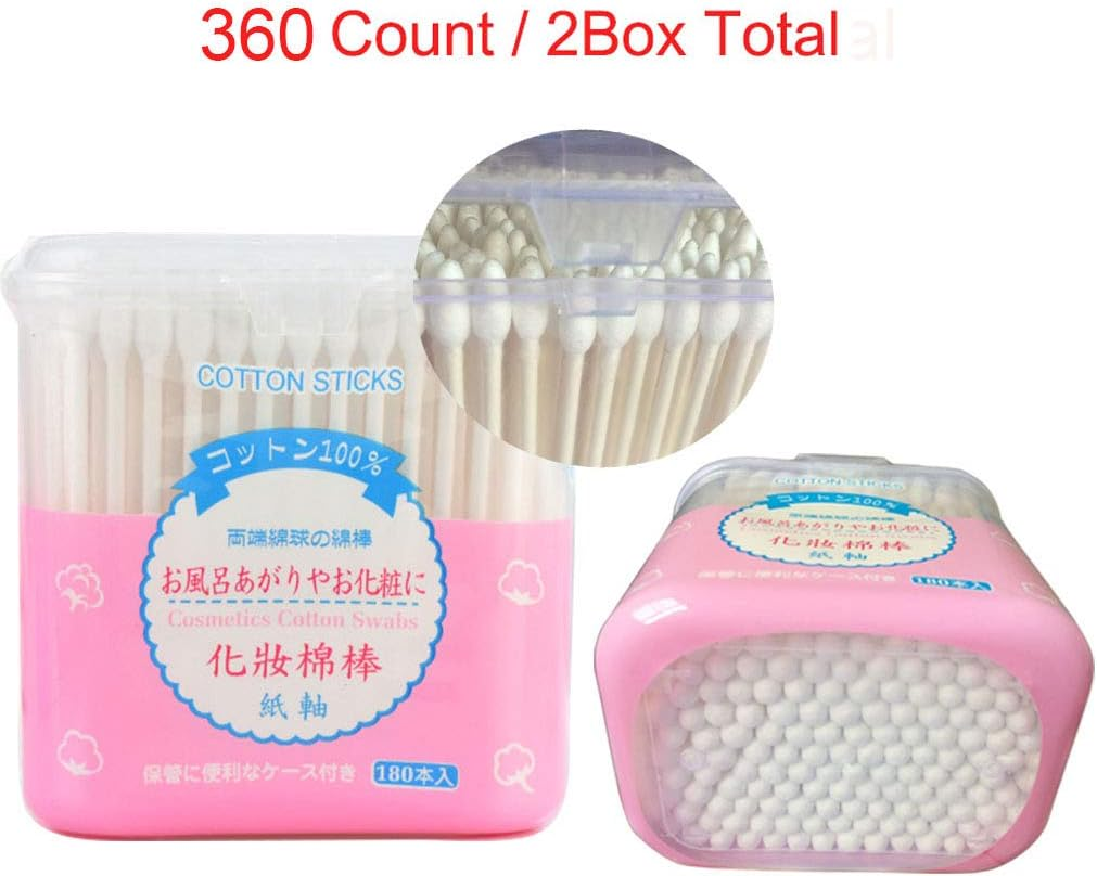 Paper Stick Cotton Swabs - 360CT- Double Tipped Compact Quality Cotton Heads - Strong Toughness Handle - Multipurpose, Safe, Highly Absorbent image number 4