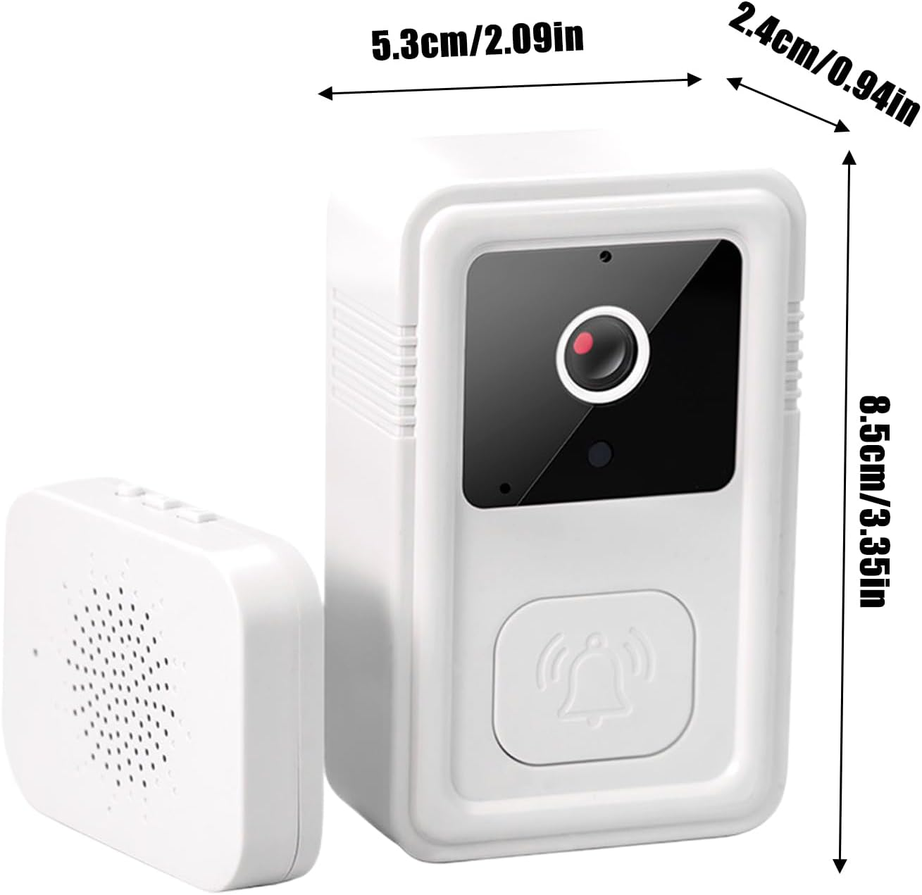 Smart Video Doorbell - Smart Wifi Doorbell Camera - High Definition Night Vision Equipment Adhesive Mount for Renters Homeowners Parents with Children image number 4