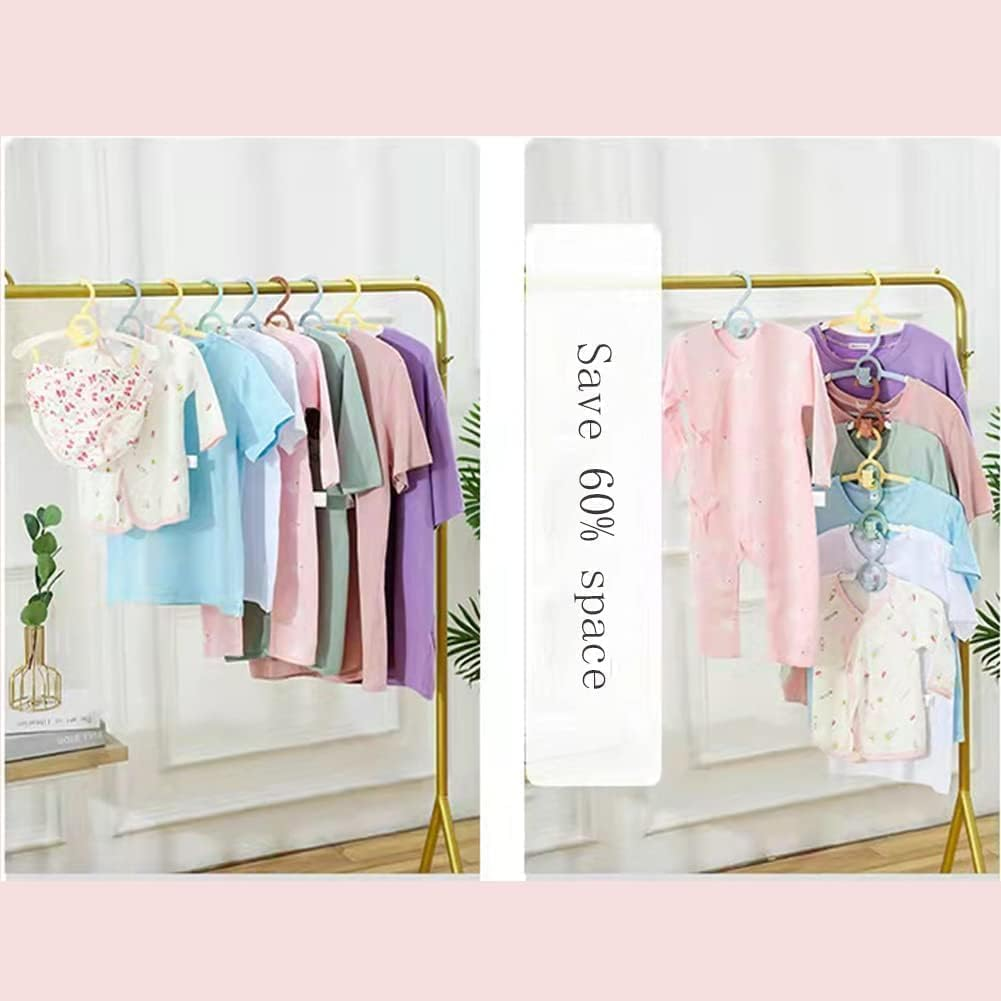 Baby Hangers for Closet,20 Pack Infant Hangers,Non-Slip and Extendable Plastic Children'S Newborn Baby Hangers 11"-14" Adjustable Children Coat Hanger for Girl Boy Toddler Kids Child (Grey) image number 3