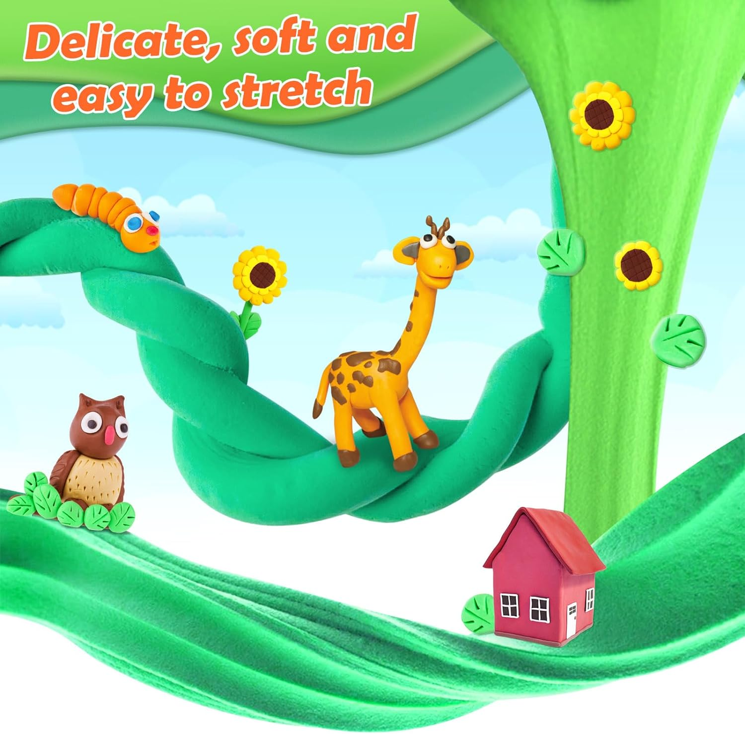 Air Dry Clay 100 Colors, Modeling Clay for Kids, DIY Molding Magic Clay image number 5