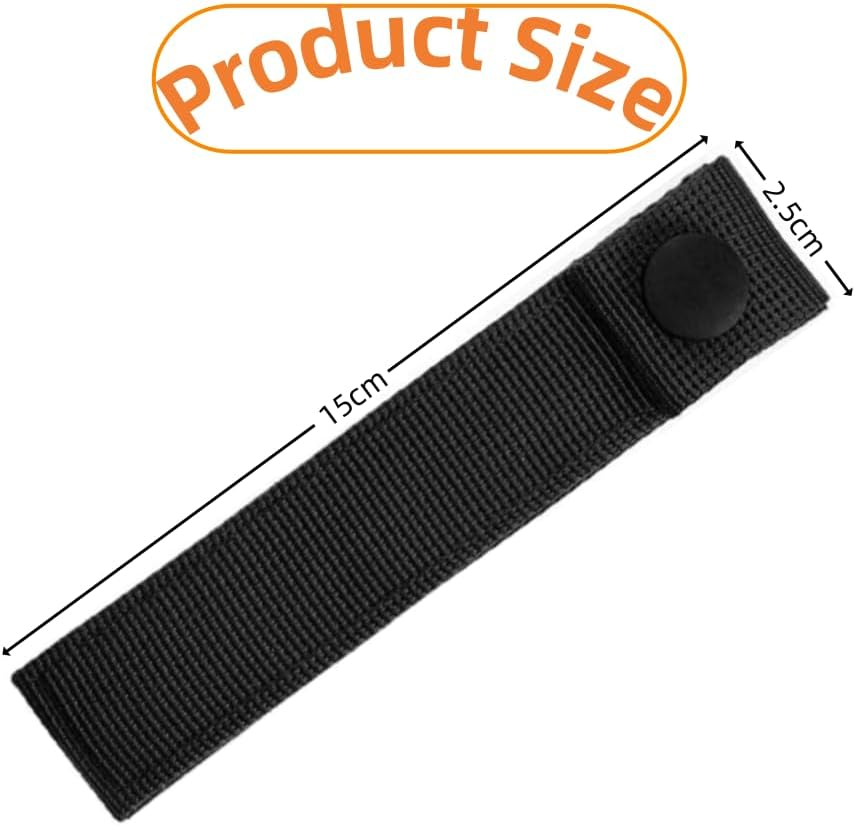 GYWHOOFT 4 Pack Tactical Webbing Straps,Reusable Webbing Straps, Attachment Snap Strap, Nylon Thumb Snap Straps Adapter Straps for Backpack, Panel Connectors Suitable for Men Women(Black)