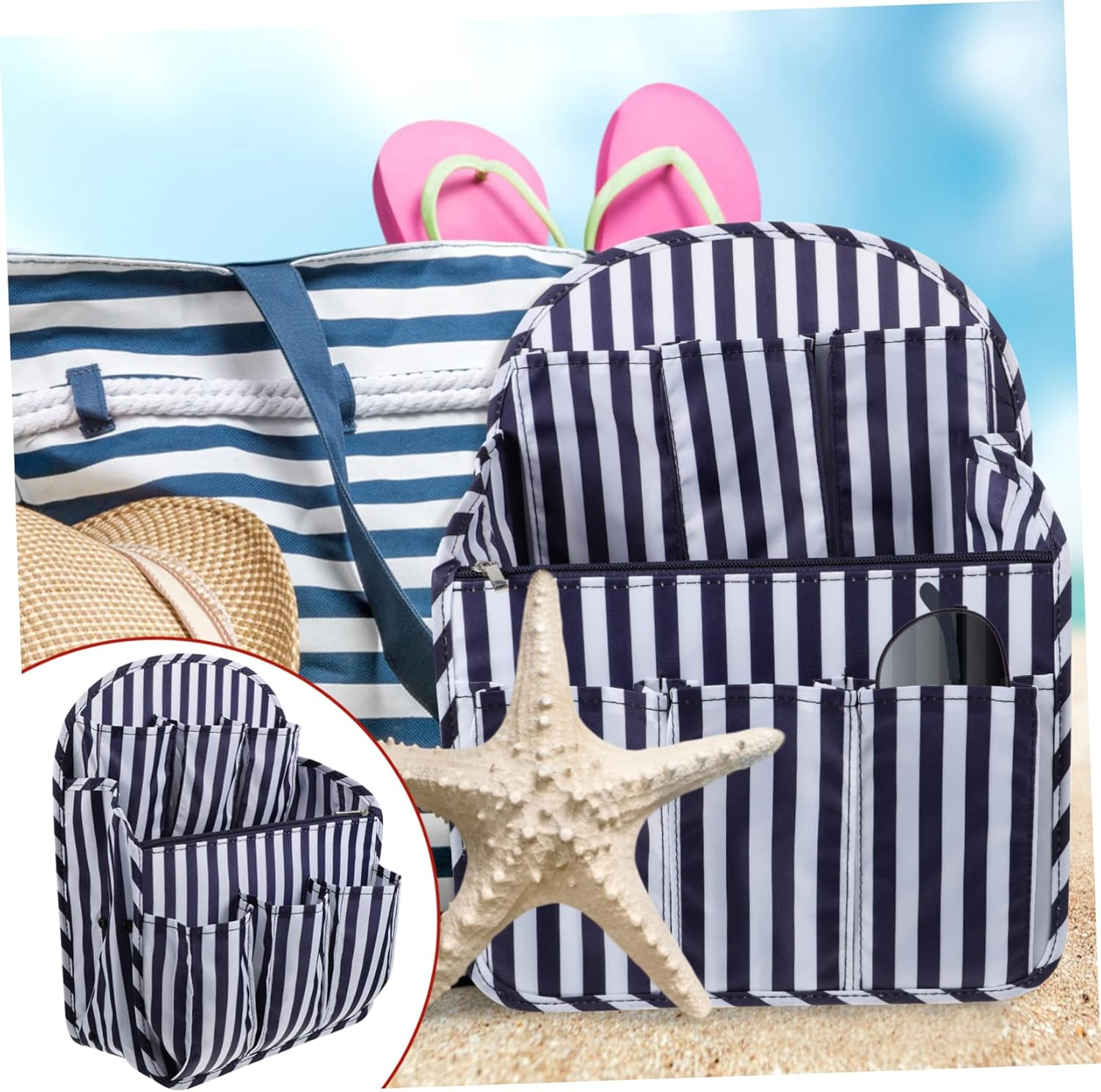 Ipetboom Business Trip Backpack Organizer Insert Multi-Pocket Wallet Holding Bag for Tidy Storage image number 1