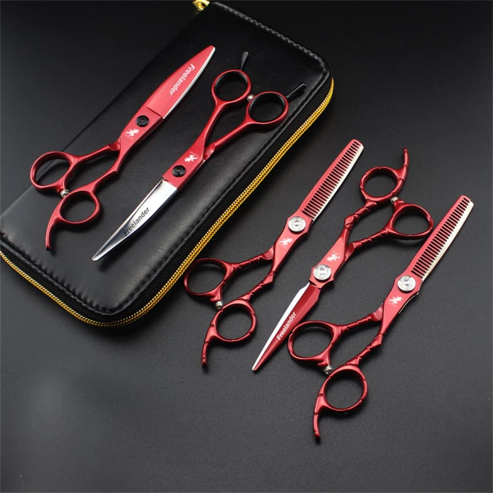 6.0 Inch High-End Professional Haircutting Scissors Set/Hairdressing Scissors/Haircutting Scissors/Flat Scissors/Bangs Scissors/Dental Scissors/For Professional Hairdressers or Home Use image number 1