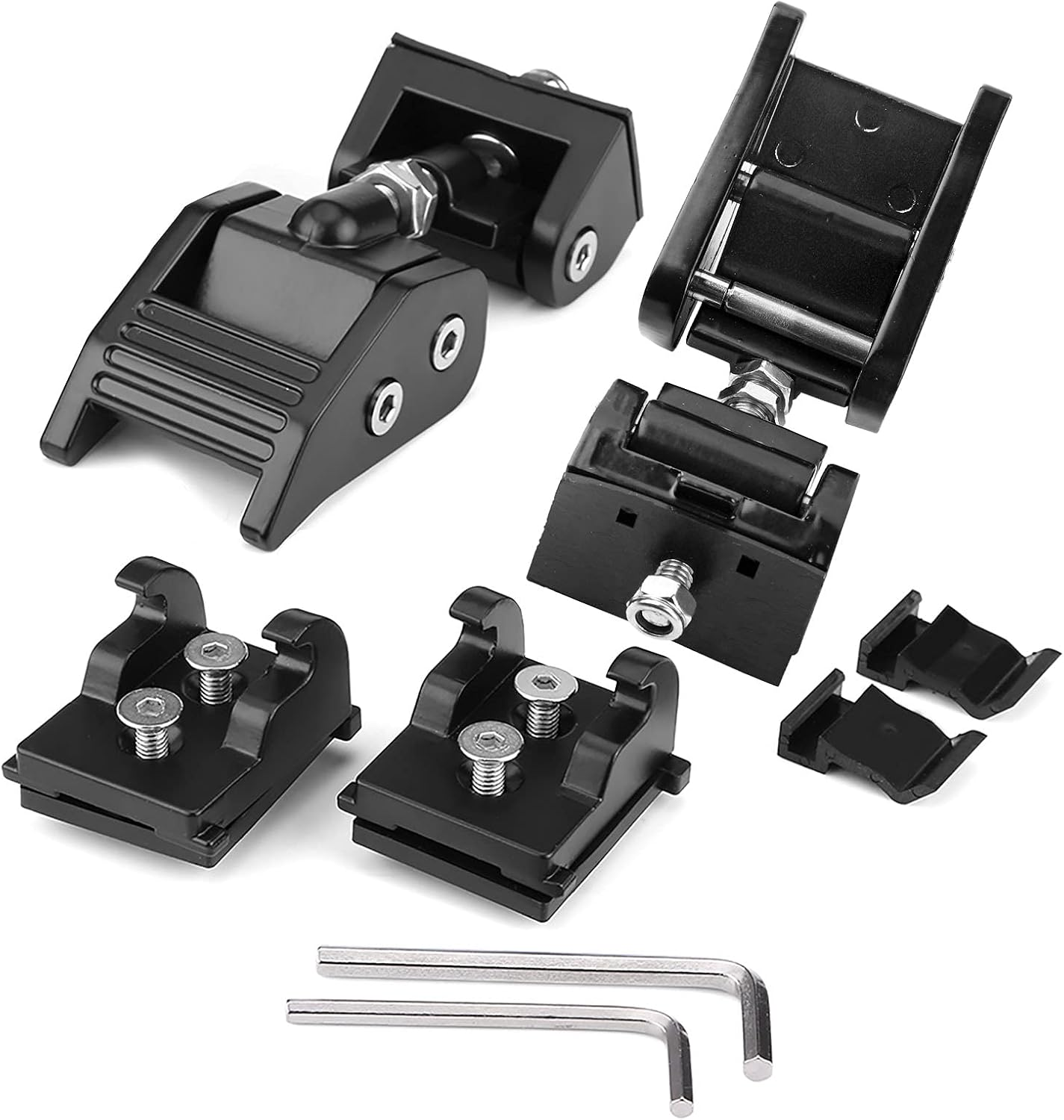 Premium Metal Hood Lock Latch Bracket Buckle Kit Hold down for JK Unlimited 2007-2017, Easy Installation, Firmly Keeps Hood from Flipping Fit for Over, Fit for JK Unlimited image number 3