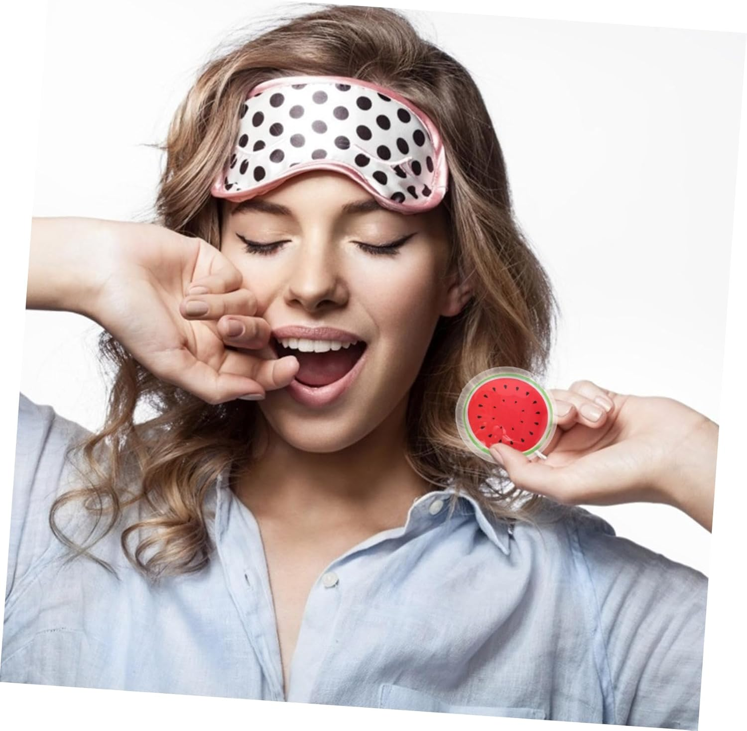 CIMAXIC 6Pcs Face Ice Packs Cooling Eye Patches Cold Compress for Reusable Gel Eye Pads Dryness and Strain with Fruit Pattern image number 1