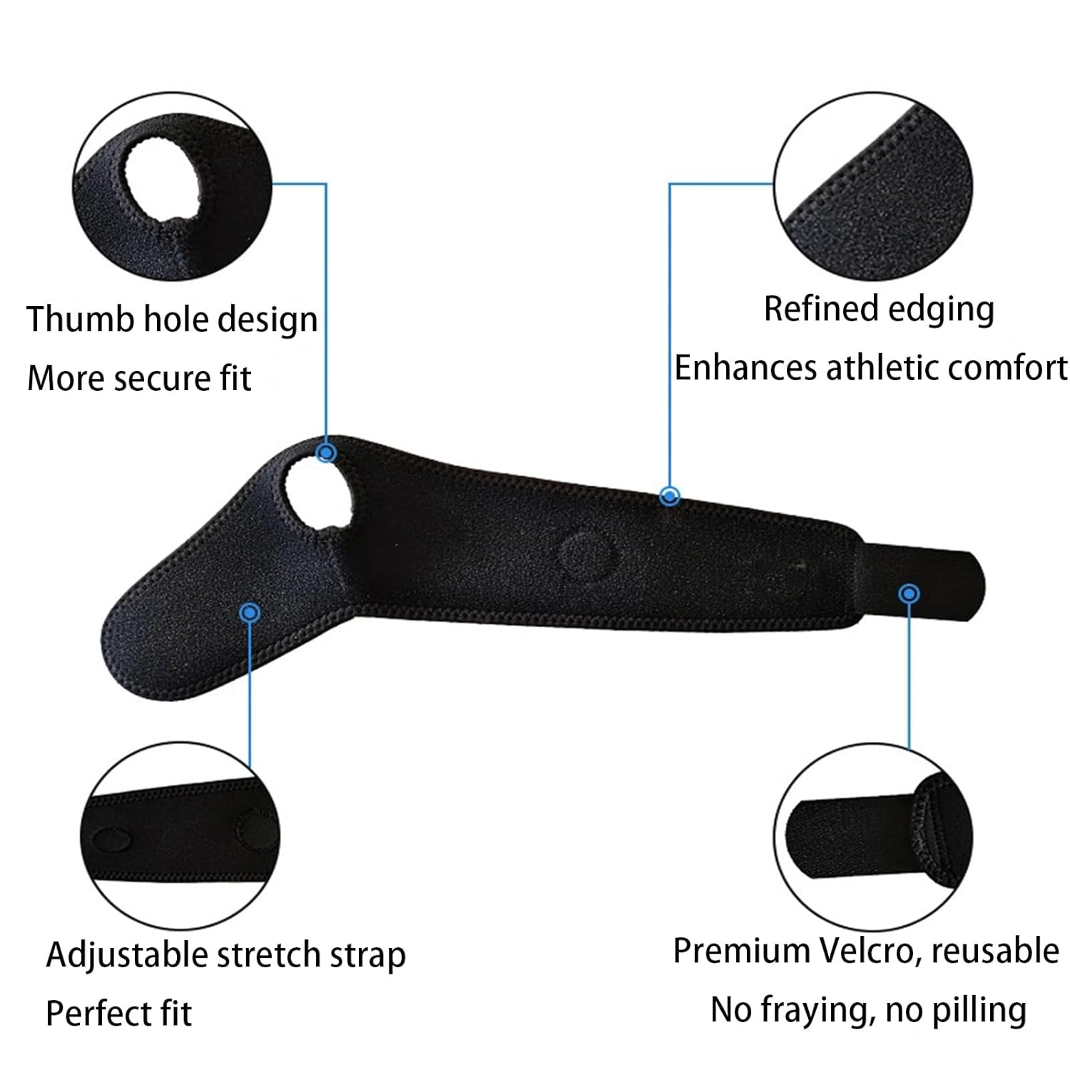 Wrist Compression Bands and Wrist Guards, Unisex, Suitable for Fitness, Weightlifting, and Office Work. (Left Wrist + Right Wrist) - Black-1 image number 6