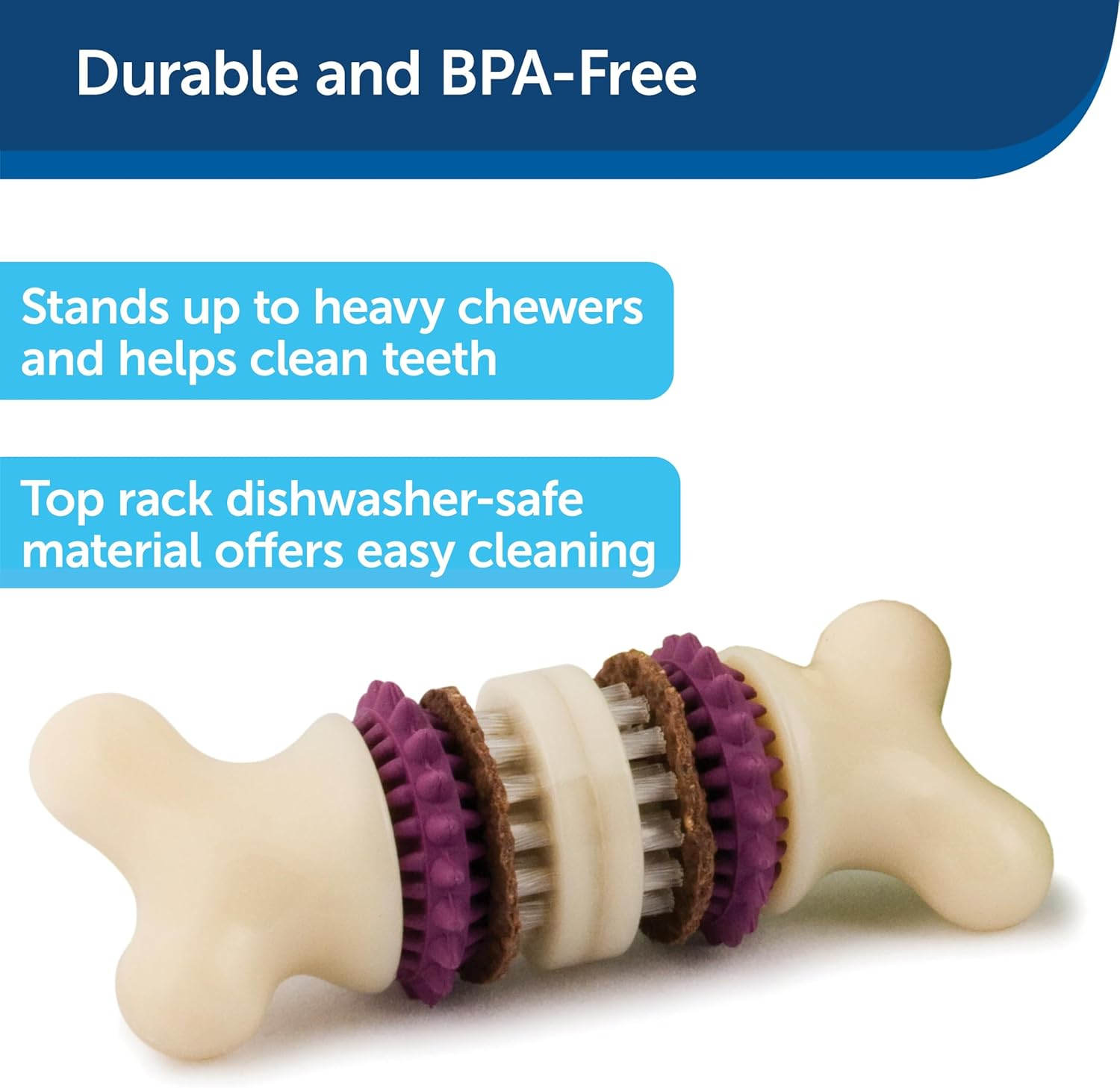 Petsafe Busy Buddy Bristle Bone Chew Toy for Dogs Multicolor image number 4