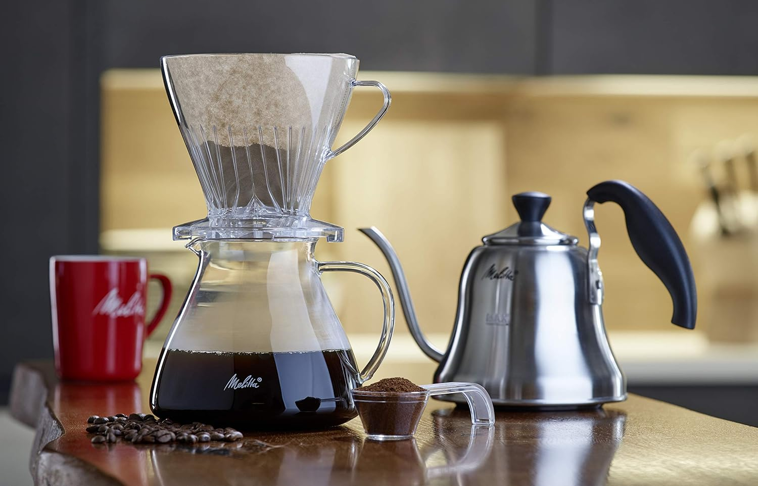 Melitta Glass Jug, 6761025, Coffee Jug for Manual Coffee Preparation, Used with Pour over Filter Holder, Anti-Burn Handle, 1 L, Transparent image number 6