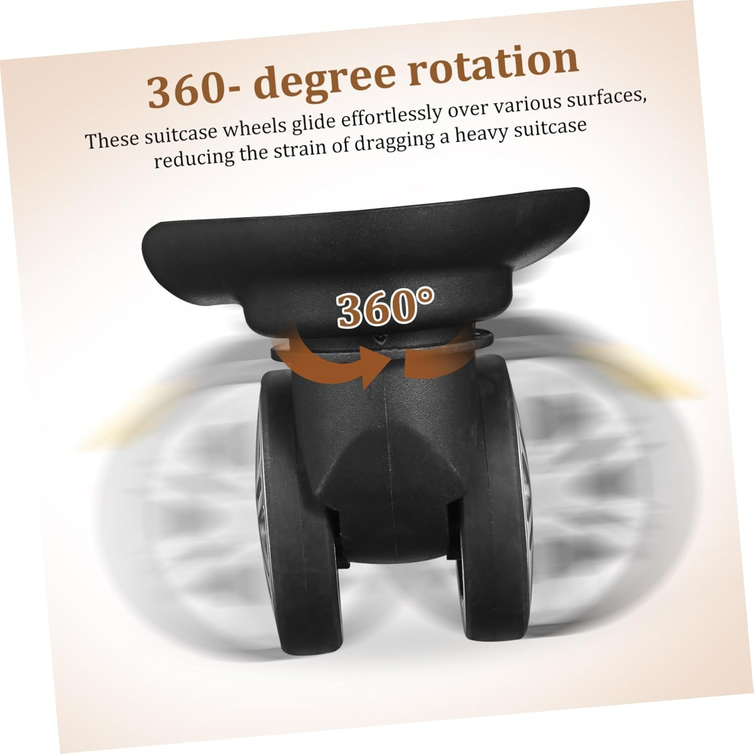 Anneome 4Pcs Replacement Wheel for Suitcase and Luggage Silent Swivel Wheels Luggage Repair Kit for Trolley and Trunk Use image number 3