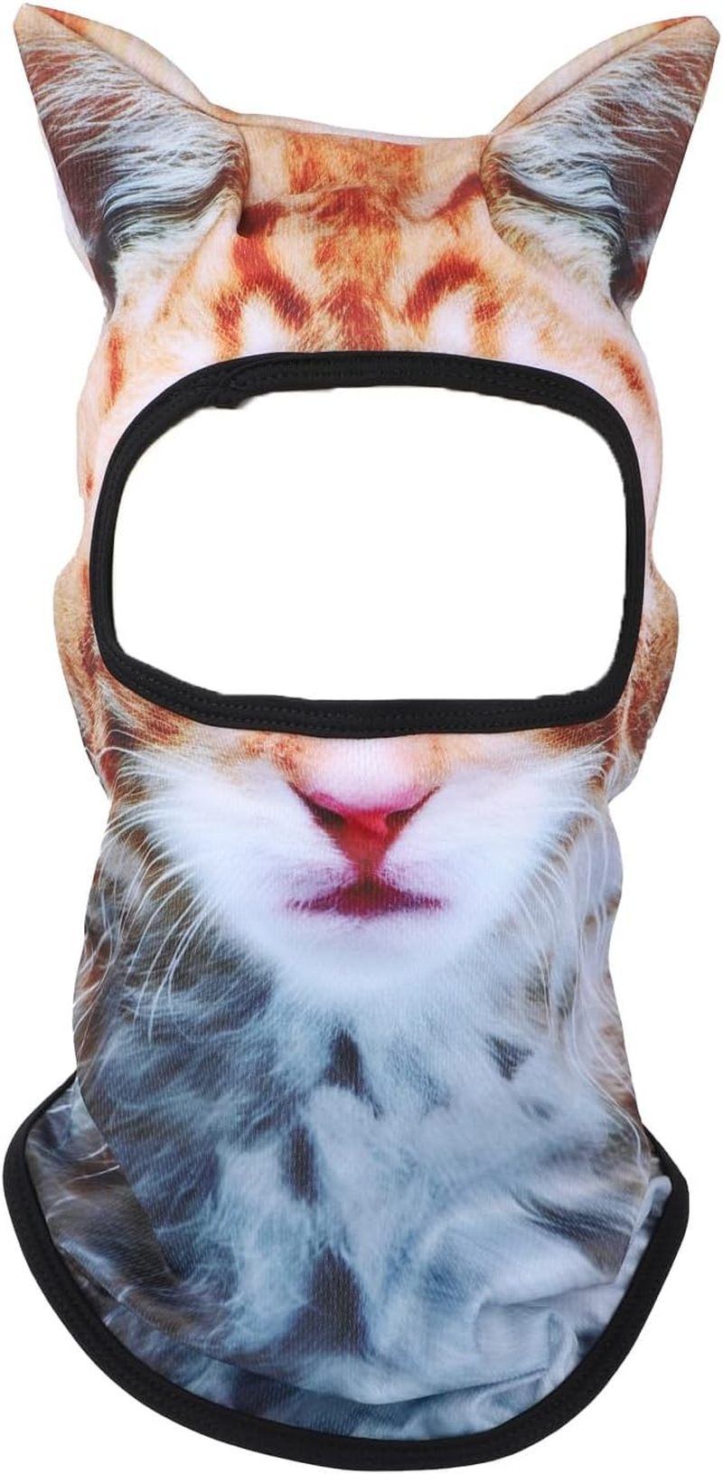 Mikovivi 3D Cat Ski Balaclava Sheisty Face Mask with Ears, Funny Animal Face Mask Balaclava Parties Music Festivals Outdoor Supplies image number 5