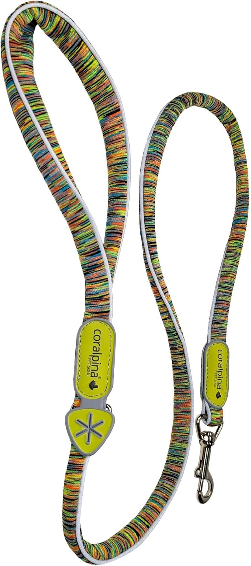 Coralpina - Powermix Simple and Durable Dog Lead with Reflective Parts and Padded Handle, Made of Durable Eco Materials and Nylon Core, Yellow Melange, Size 4/6 image number 7