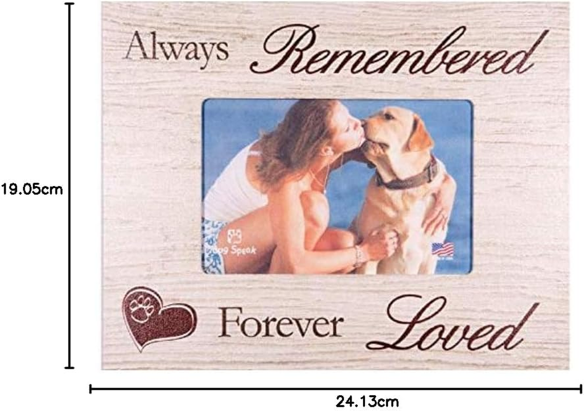Dog Memorial Picture Frame: Always Remembered - Forever Loved