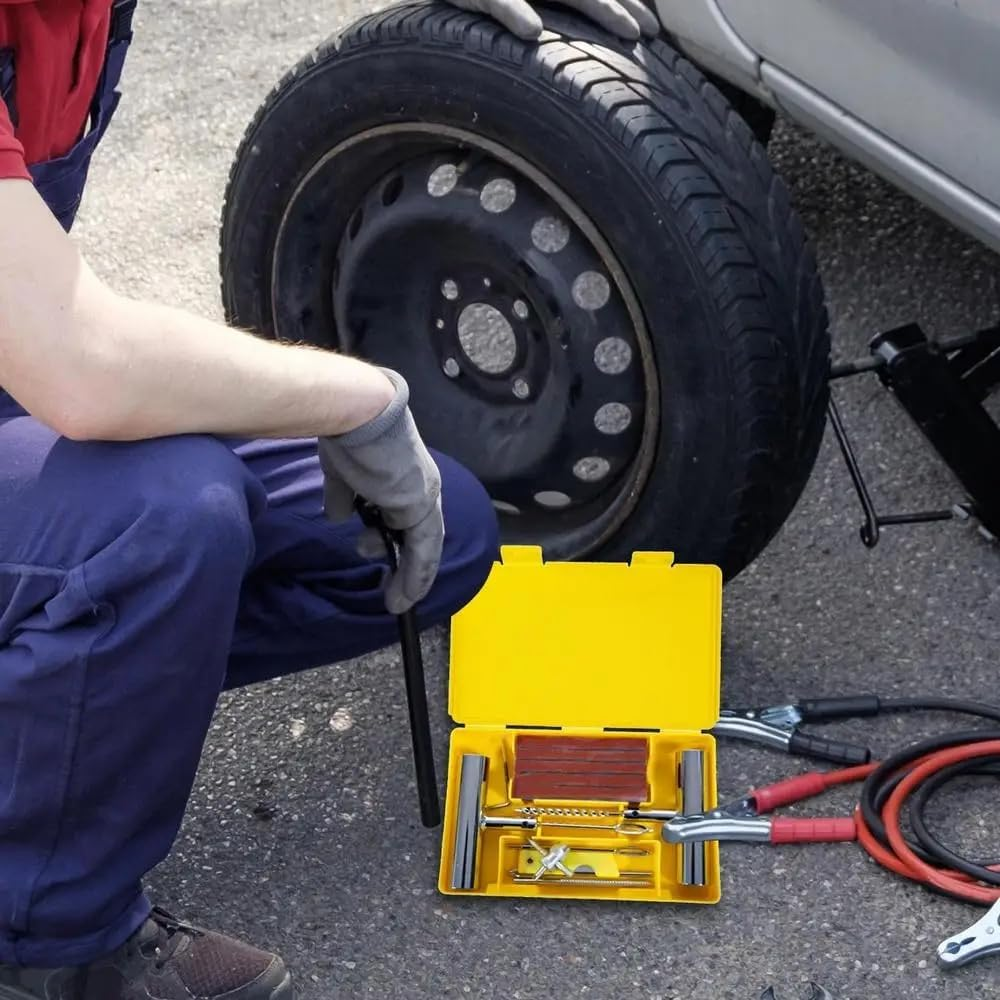 57 Piece Tyre Repair Kit, Heavy Duty Tyre Plug Set, Heavy Duty Tyre Repair Tools and Tyre Repair Kit for Car, Truck, ATV, RV, SUV, Lawn Mower, Motorcycle, Tractor, Trailer image number 3