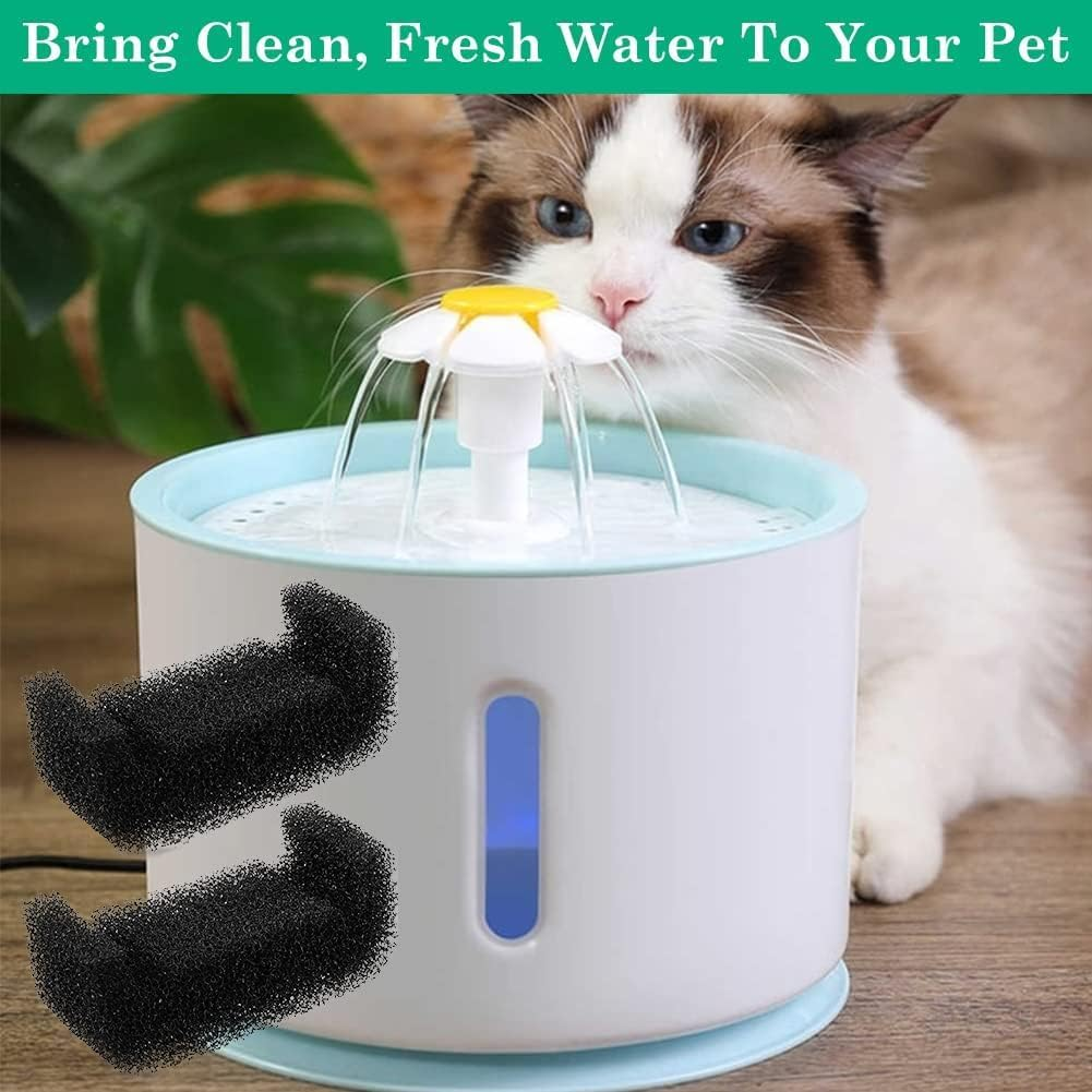 Sponge Filter for Cat Fountain, Drinking Fountain, Foam Filter, Pack of 8 Replacement Pet Fountain, Foam Filter, Cat Drinking Fountain, Sponge Foam Filter, for Pet Dog Cat Fountain