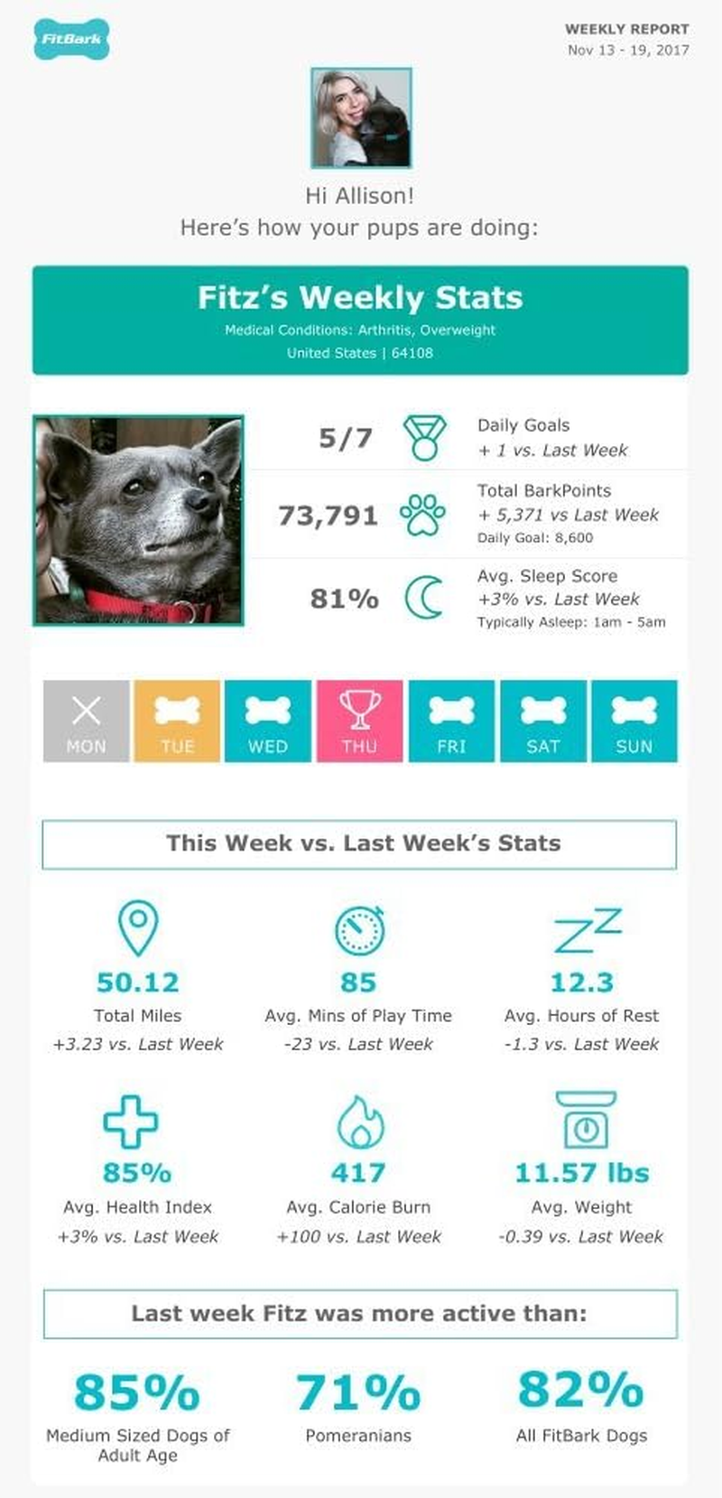 Fitbark Dog Activity and Sleep Monitor, Black (7001009) image number 1