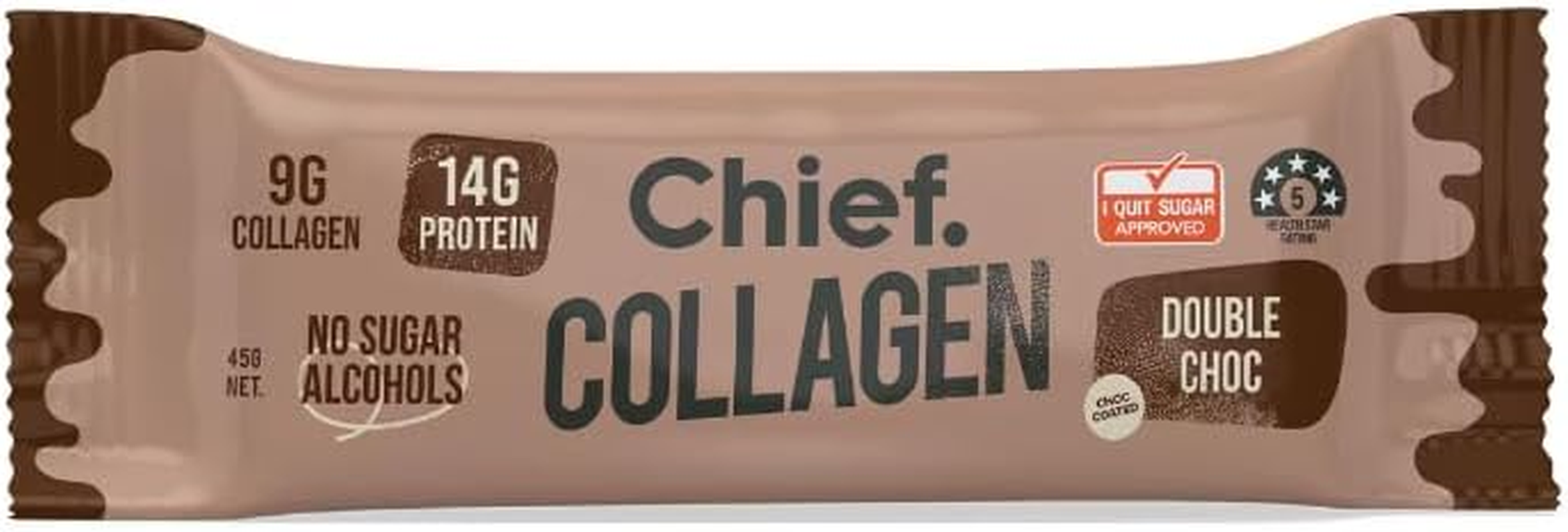 Chief Nutrition Double Chocolate Collagen Protein Bar 45 G