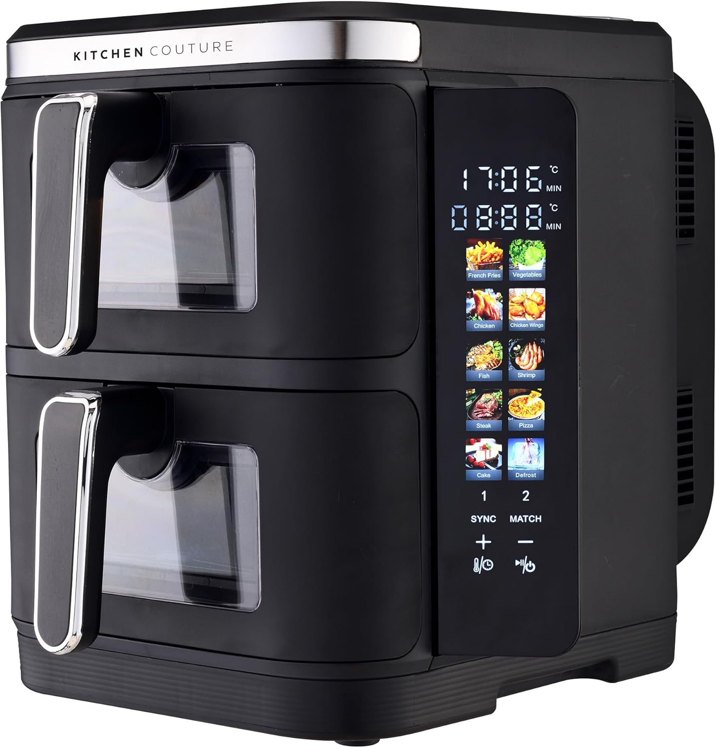 Kitchen Couture 11L Clear View Vertex Dual Draw Air Fryer image number 5