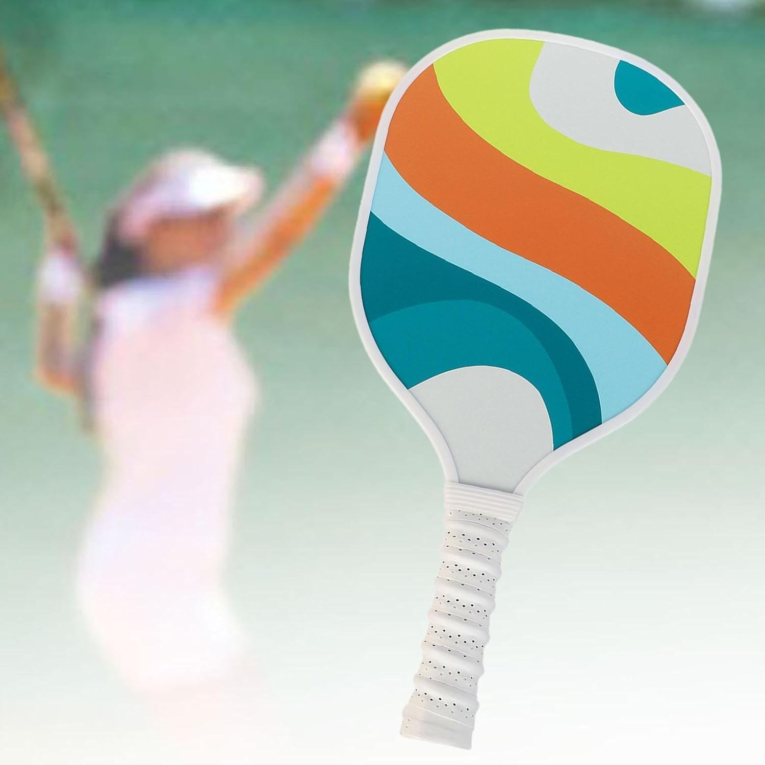 Pickleball Paddles, Premium Wood Pickleball, Set with 4 Pickleball Balls and 4 Pickleball Paddles, Ergonomic Cushion Mesh Storage Bag, Pickleball Paddles Pack Gifts for Beginner and Pro image number 4