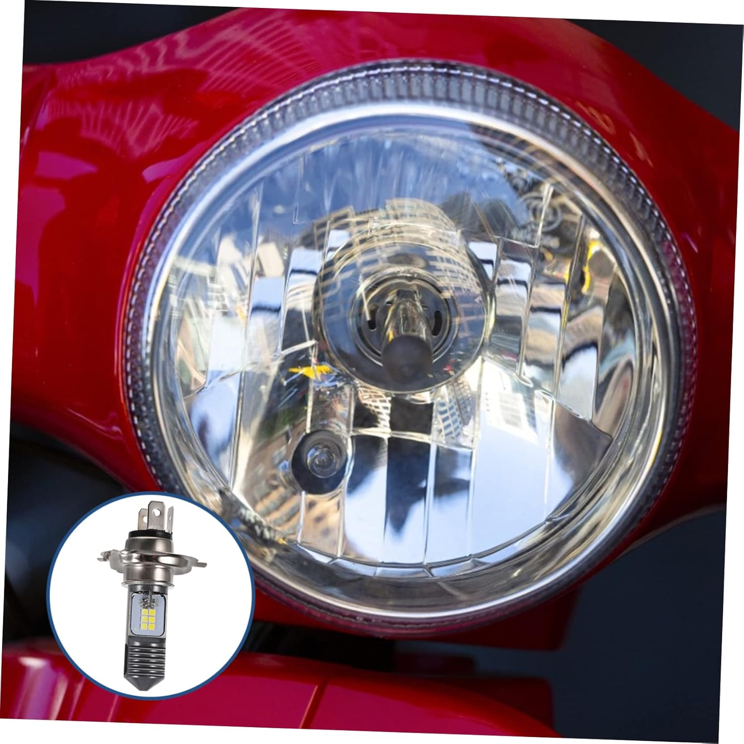 BIUDECO Motorcycle Led Headlight Smd Aluminum Alloy White Yellow Motorbike Accessory Weatherproof image number 4