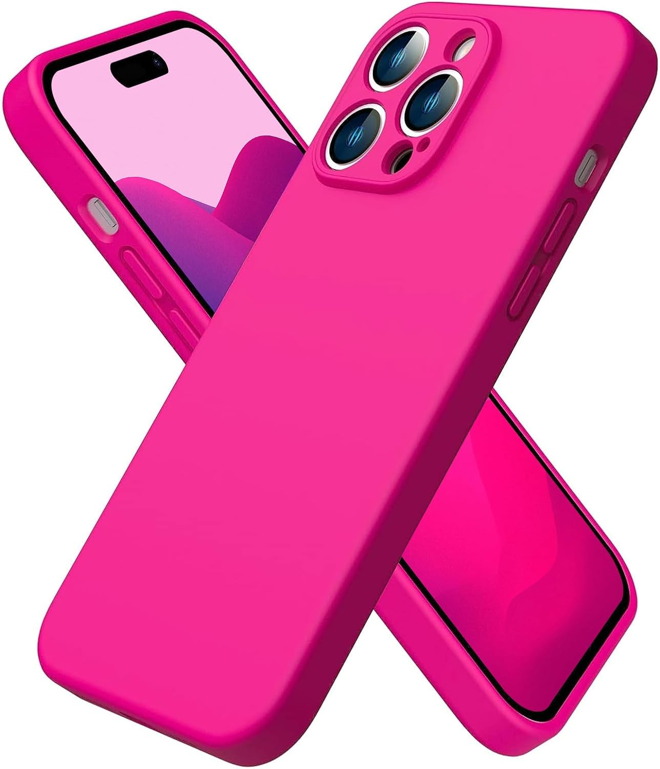 ROUMAYMAY for Iphone 15 Case, Liquid Silicone Shockproof Upgraded [Camera Cover], with Soft Fine Smooth Microfibre Lining Anti-Scratch, Full Body Phone Case for Iphone 15 Cover White Beige