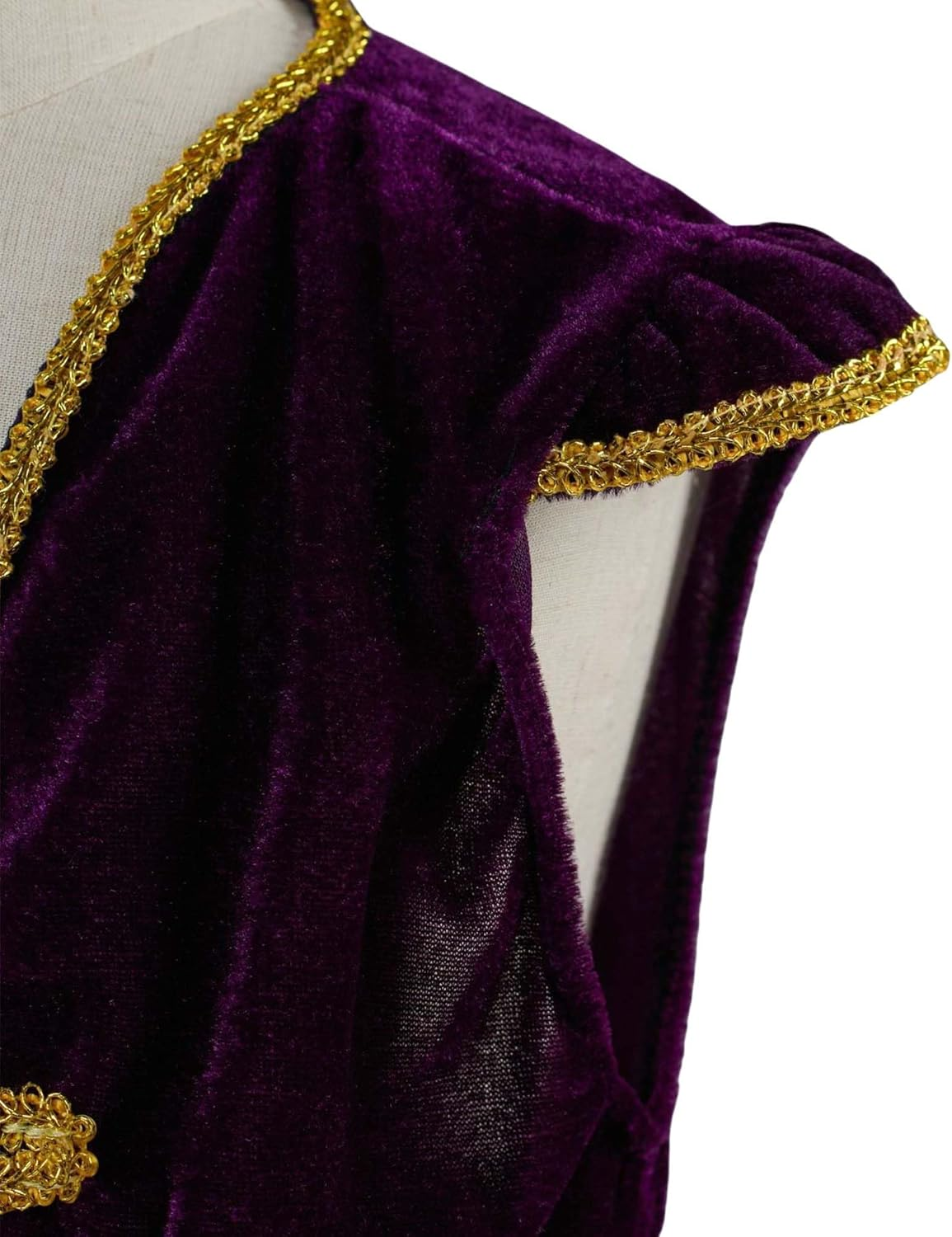 Boys Arabian Prince Costume Halloween Costumes Kids Suit with Vest, Waistband, Pants image number 2