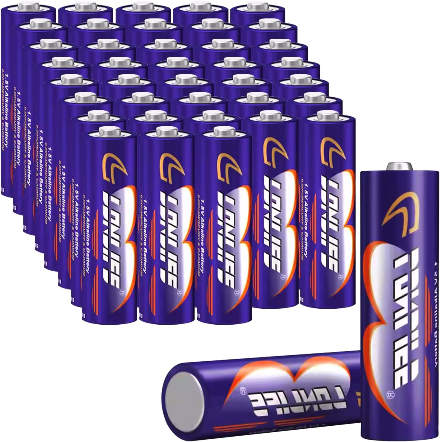 40-Count Triple AAA Batteries, 1.5V Alkaline Triple a Batteries Ultra Long Lasting Alkaline Battery, image number 1