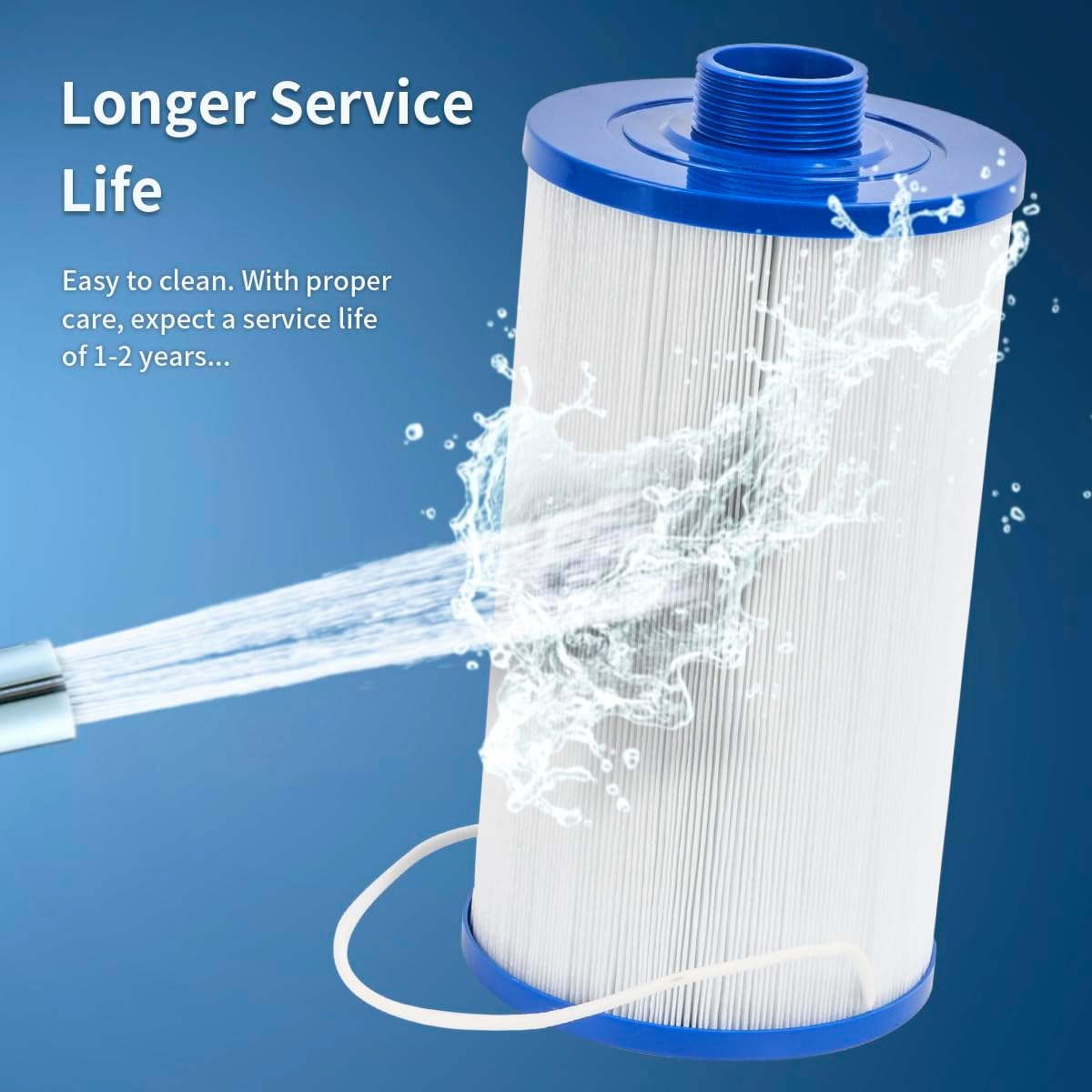 Wuyan Replacement Spa Filter Cartridges Compatible with Watkins 303279, 5CH-37, PFF42TC-P4, 78460, Fc-2402,Lifesmart, Freeflow, Aquaterra, Fantasy,Simplicity Hot Tub Filter image number 3