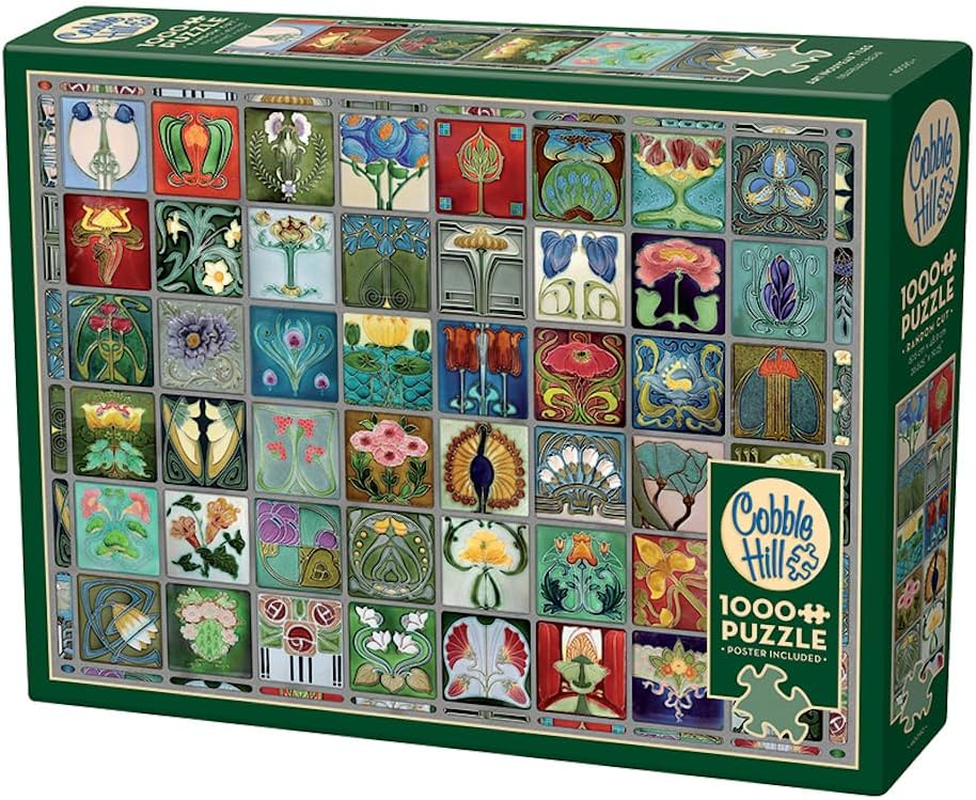 Cobble Hill Art Nouveau Tiles Jigsaw Puzzle (1000 Pieces) image number 1