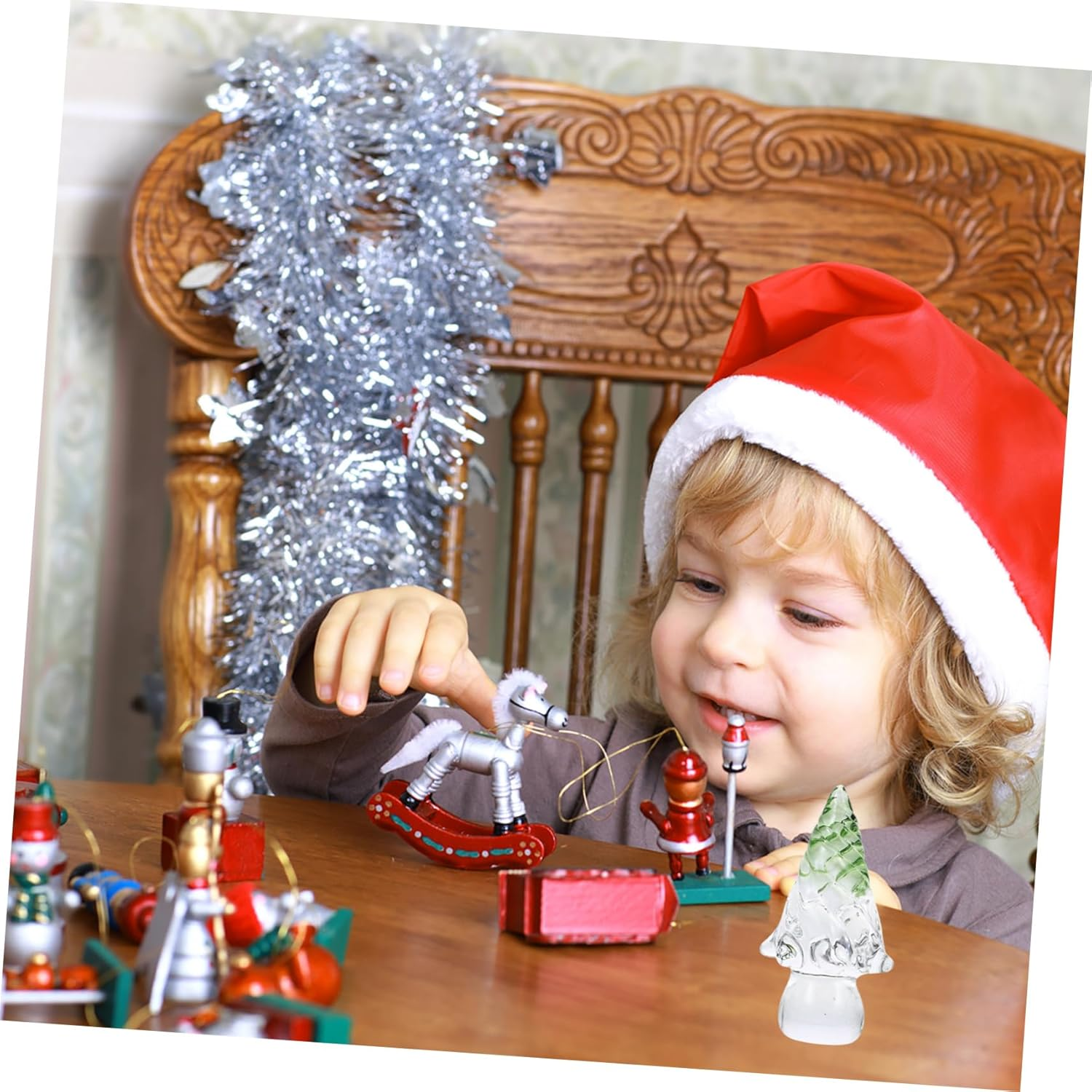 Crystal Christmas Tree Desktop Decor Small Mini Xmas Holiday Tabletop Decoration for Home Party image number 6