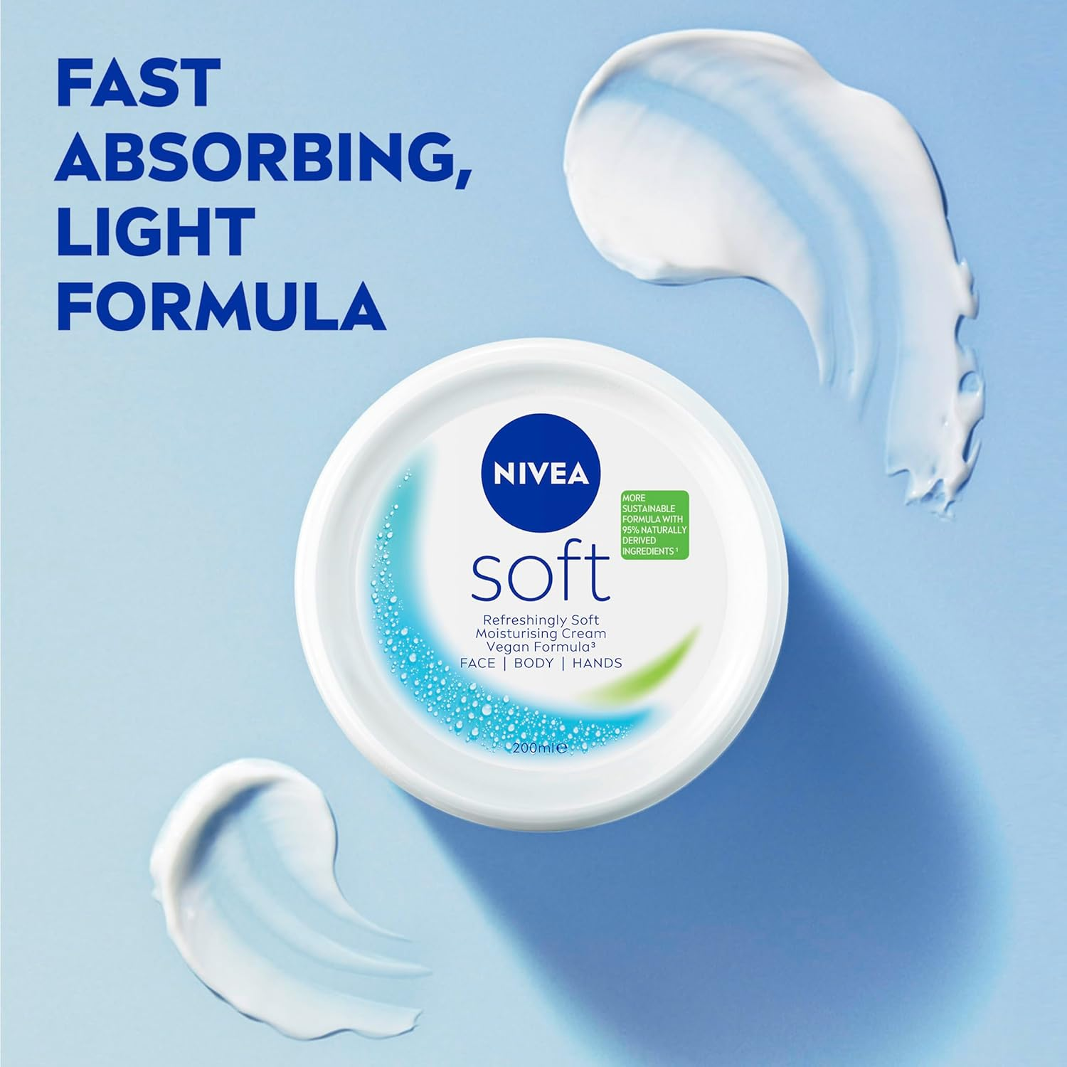 NIVEA Soft Moisturising Cream 200Ml | Face and Body Lotion | with Vitamin E & Jojoba Oil | Softening and Hydrating Formula | Skin Types | Long-Lasting Moisture image number 5