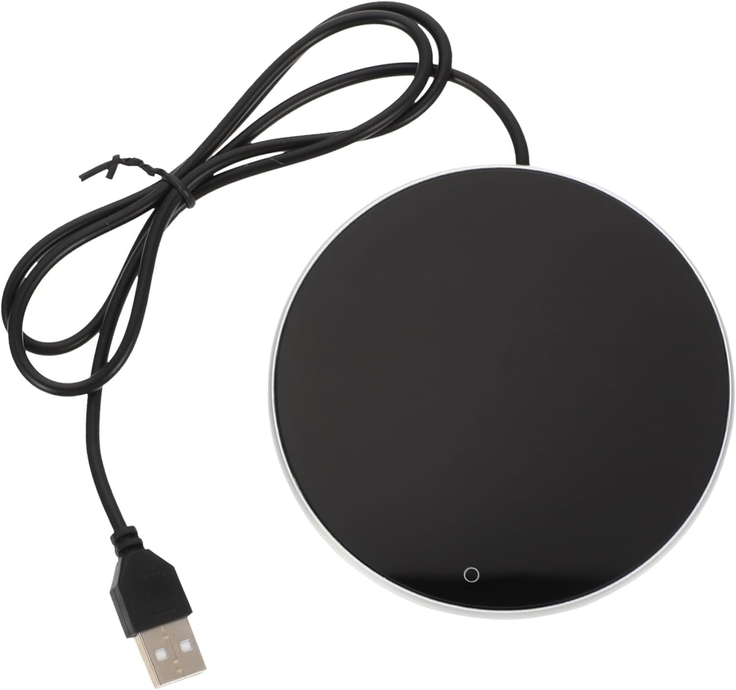 Travel Essentials USB Mug Warmer for Coffee & Tea - 3 Temp Settings Auto Shut-Off Cup Warmer Plate | Portable Desk Heater for Office Home | Compatible with Ceramic/Glass/Stainless Steel Mugs (Silver) image number 6