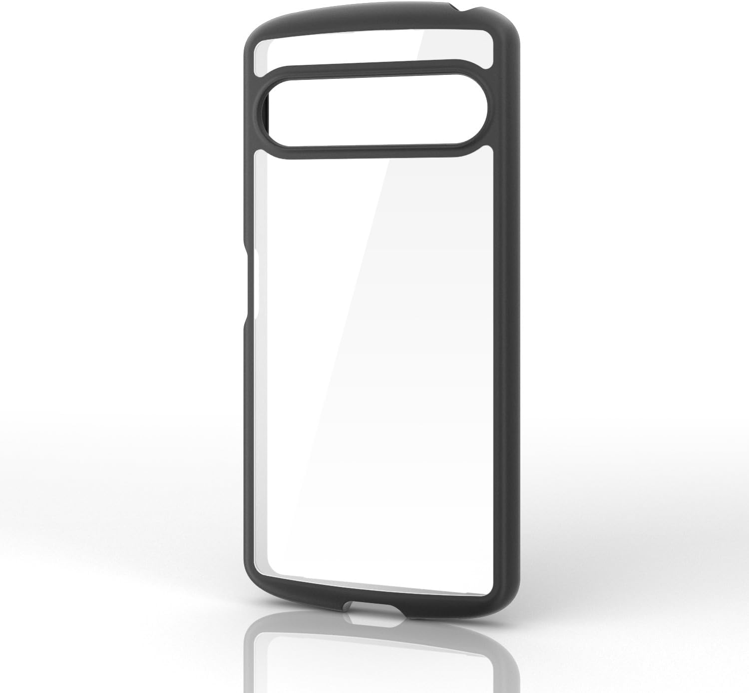 Elecom PM-X252TSLFCBK Xperia 10 VII (SO-52F) Case Cover, Clear, Shock-Absorbing, Hybrid, Thin, Lightweight, All around Air Cushion, Tough Slim Lite with Strap Hole, Black