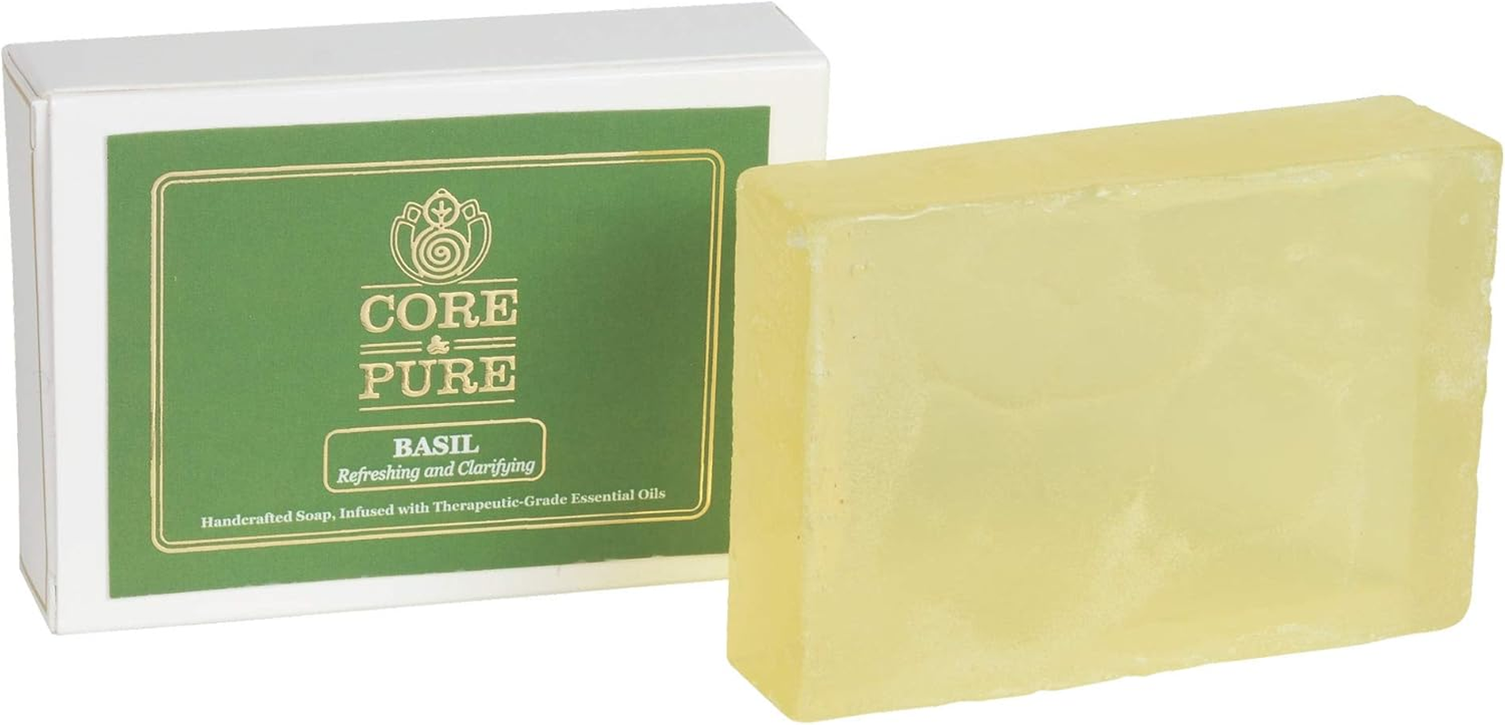 CORE & PURE Basil Essential Oil Soap 100 Gm - Promotes Refreshing and Clarifying Skin |Handcrafted, Ayurvedic image number 4