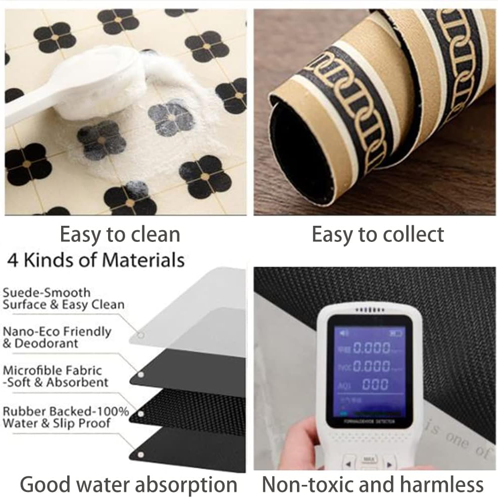 Cute Coffee Maker Mat for Countertops, Coffee Bar Accessories, Colorful Dish Drying Mat for Kitchen Counter, Absorbent Quick Drying Mat, 12 X16 Inch Countertop Protection Drying Pat (F) image number 2