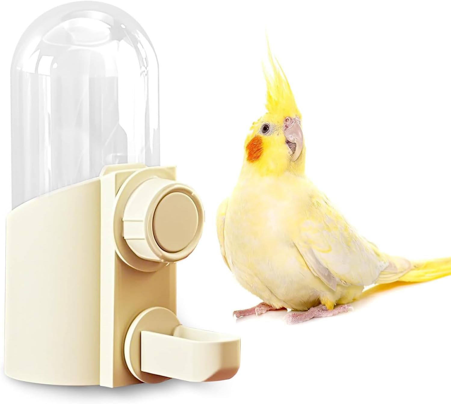 Automatic Hanging Bird Water Bottle,No Drip Cage Mounted Waters Feeder for Parakeets, Cockatiels, Budgies, Lovebirds, Finches, Canaries, Parrots image number 1