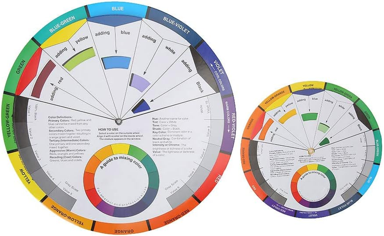 Pigment Color Wheel Colour Wheel Color Mixing Guide Artists Color Wheel Painters for Craftspeople image number 6