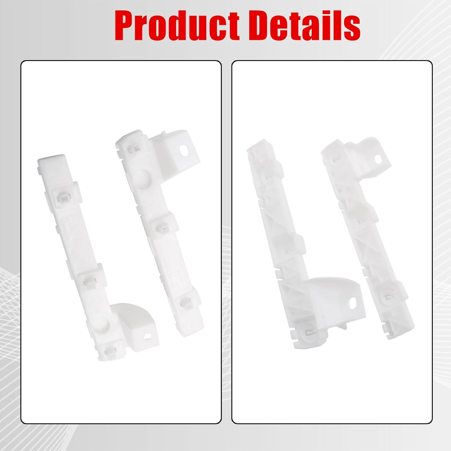 FZJDSD Front Bumper Grille Bracket Right & Left 6400F549 6400F550 Compatible with Mitsubishi Lancer DE ES GTS 2.0L L4 except EVO 2008-2017 Front Bumper Bracket Cover Support Mount image number 2