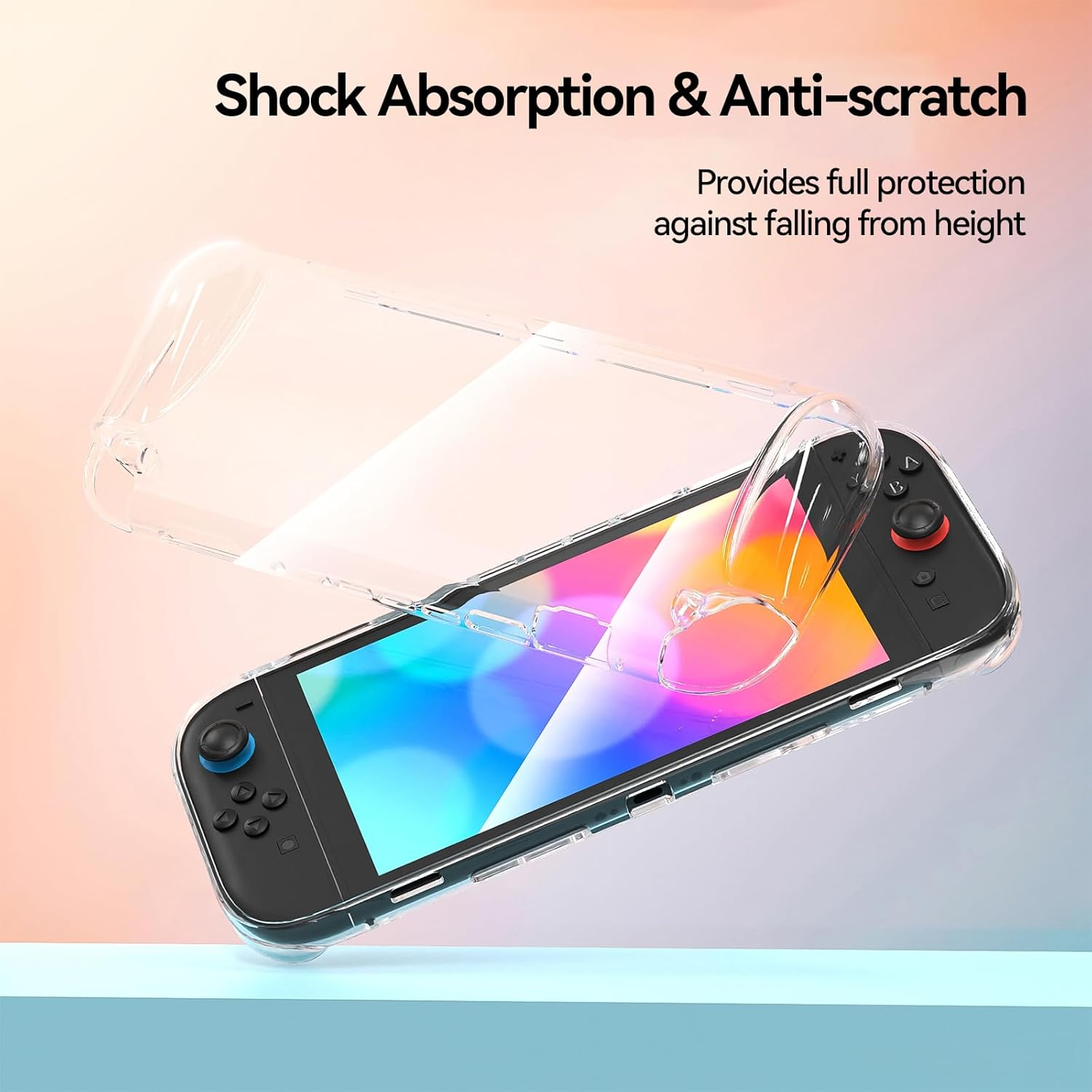 Geekshare Clear Case Compatible with Switch 2, TPU Grip Protective Cover for Switch 2025 Console and Joy Cons image number 4