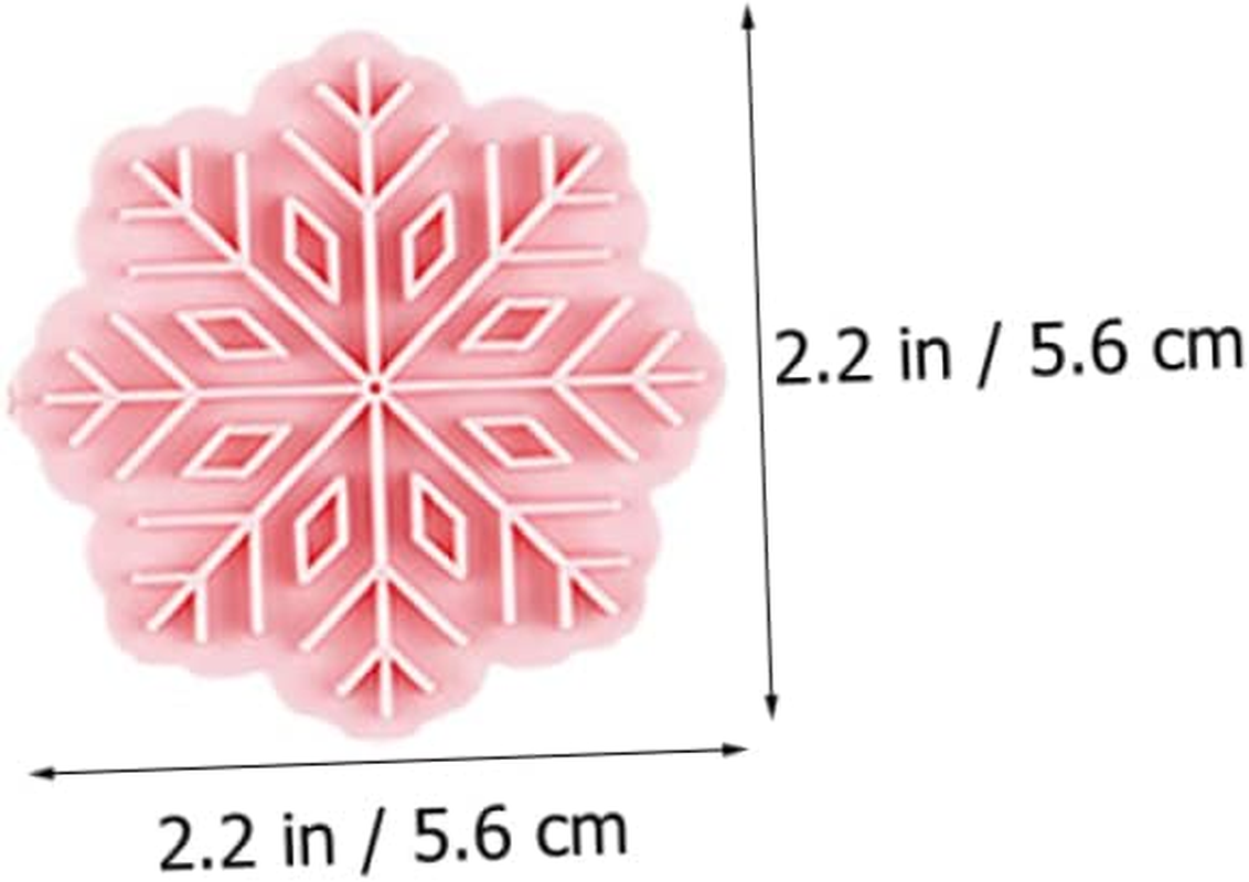 Christmas 3D Snowflake Cookie Molds 18Pcs Plastic Press-On Biscuit Stamps Baking Supplies for DIY Holiday Cookies Baking Lovers image number 3