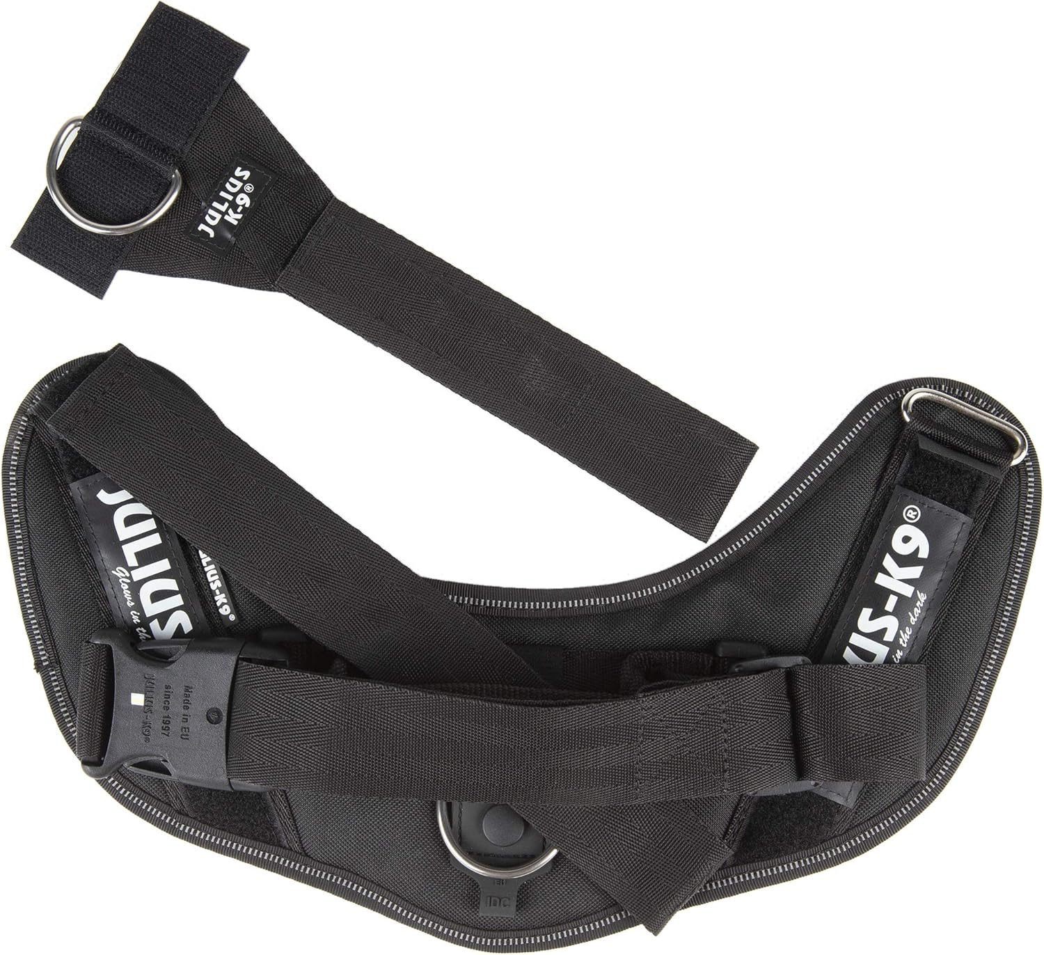 IDC Powerharness, Dog Harness with Front Control Y-Belt, Size: 0, Black image number 4