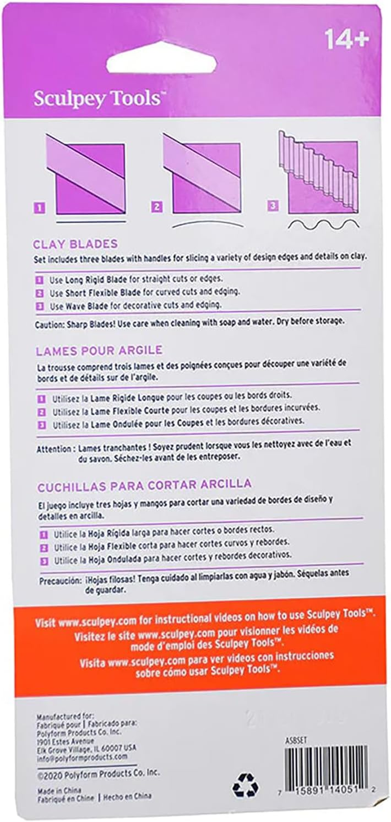 Polyform SCULPEY TOOLS - SUPER SLICER Polymer Clay Accessory, Pack of 3 image number 3