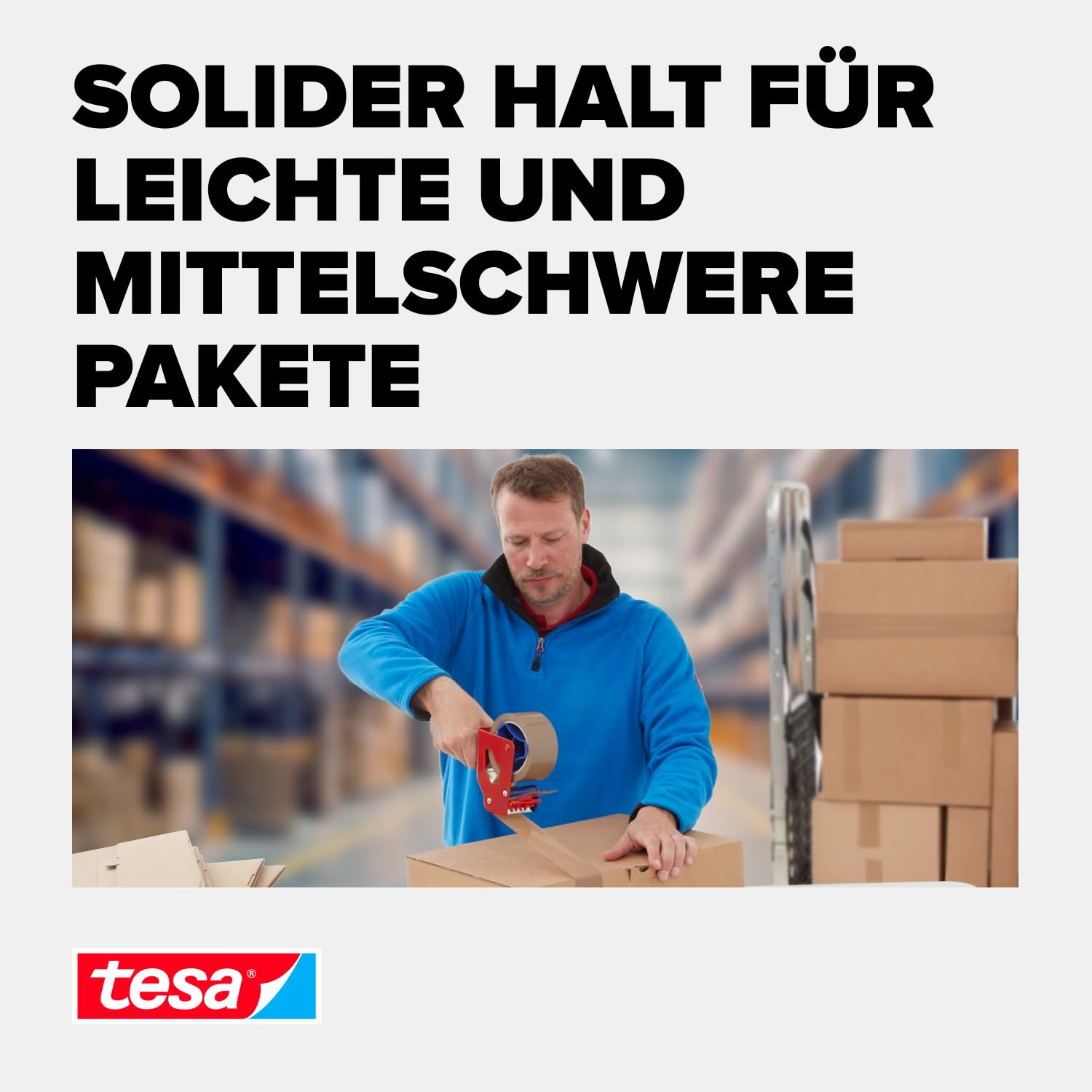 Tesa Pack 4280 PP Packaging Tape in Pack of 6 - Universal Adhesive Tape for Packing Parcels and Boxes - Brown - 6 Rolls Each 66 M X 50 Mm