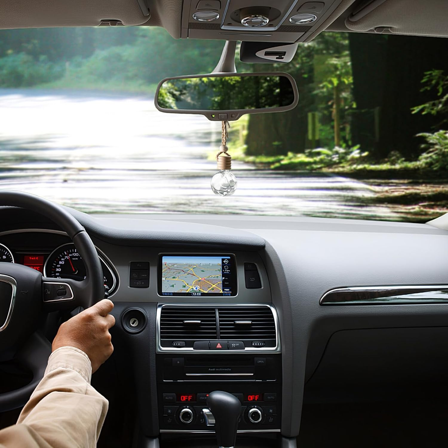 10Pcs Car Essential Oil Diffuser Hanging Bottle Glass Car Perfume Bottle for Therapy Decorative Air Freshener for Office Bathroom for Any Occasion image number 4