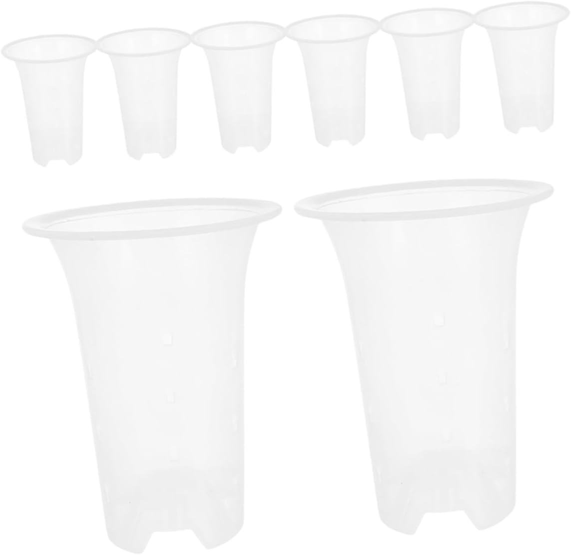 8Pcs Pp Material Orchid Pot Planters Flower Pots Side for Succulent Planting Decor image number 6