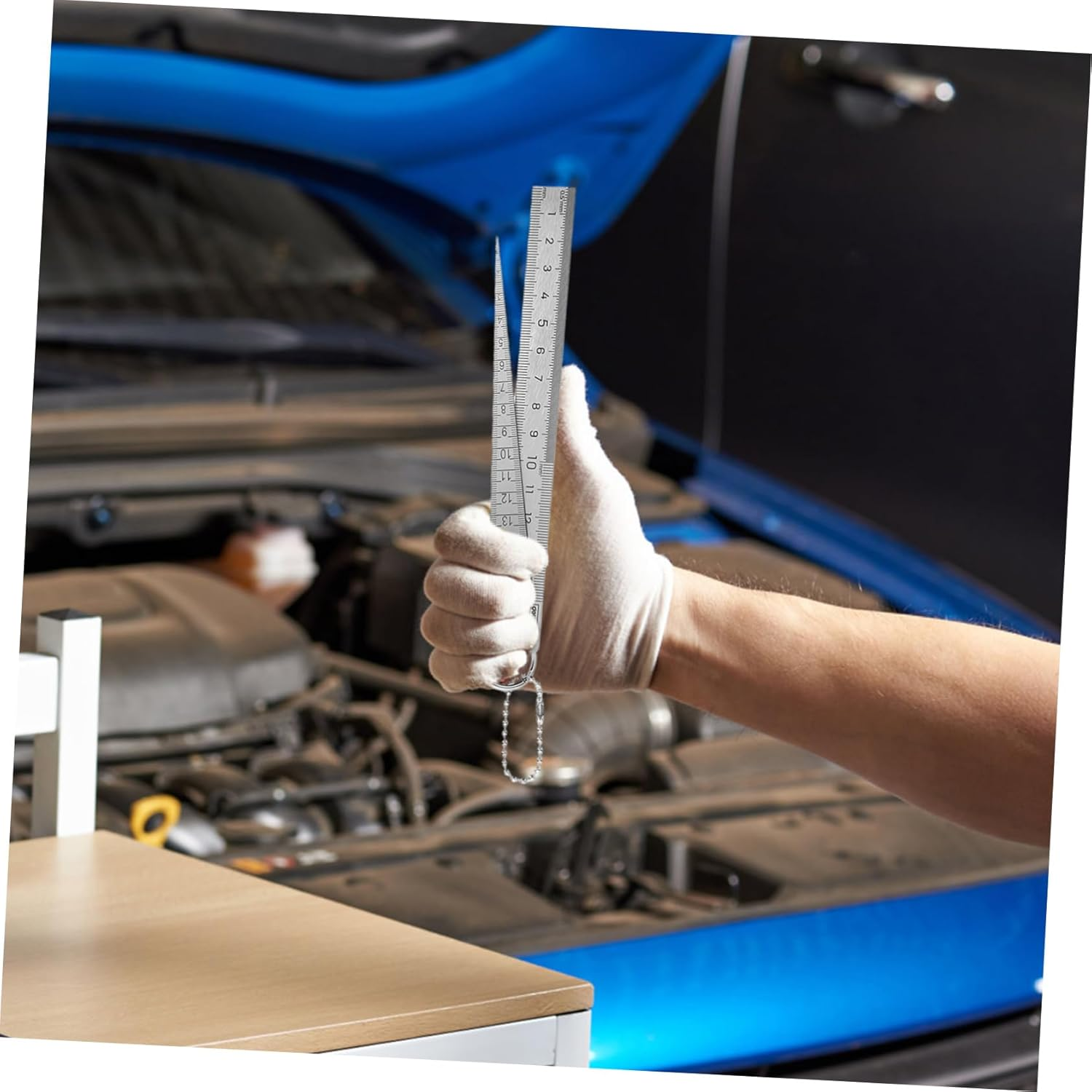 Luxshiny Stainless Steel Gap Measurement Tool Tapered Feeler Gauge for Automotive Use Precision Measuring of 1-15Mm Gaps for Bolt and Wire Thickness Portable 1-Pack