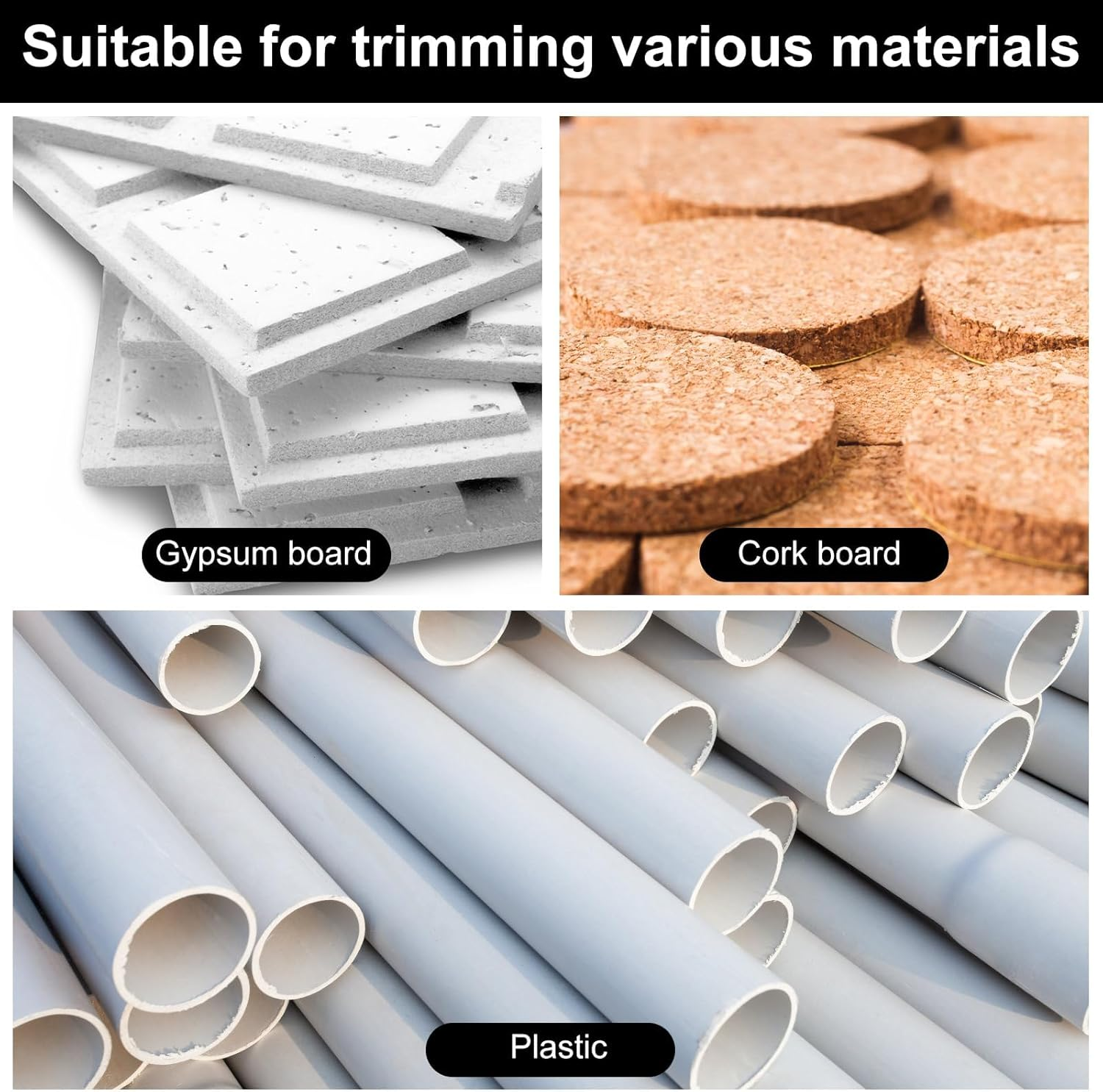 Plasterboard Fast Cutter Plasterboard Edger 45&deg; 60&deg; Gypsum Board Chamferer Planers Drywall Hand Cutting Tool with 10 Replacement Blades Storage Box image number 1